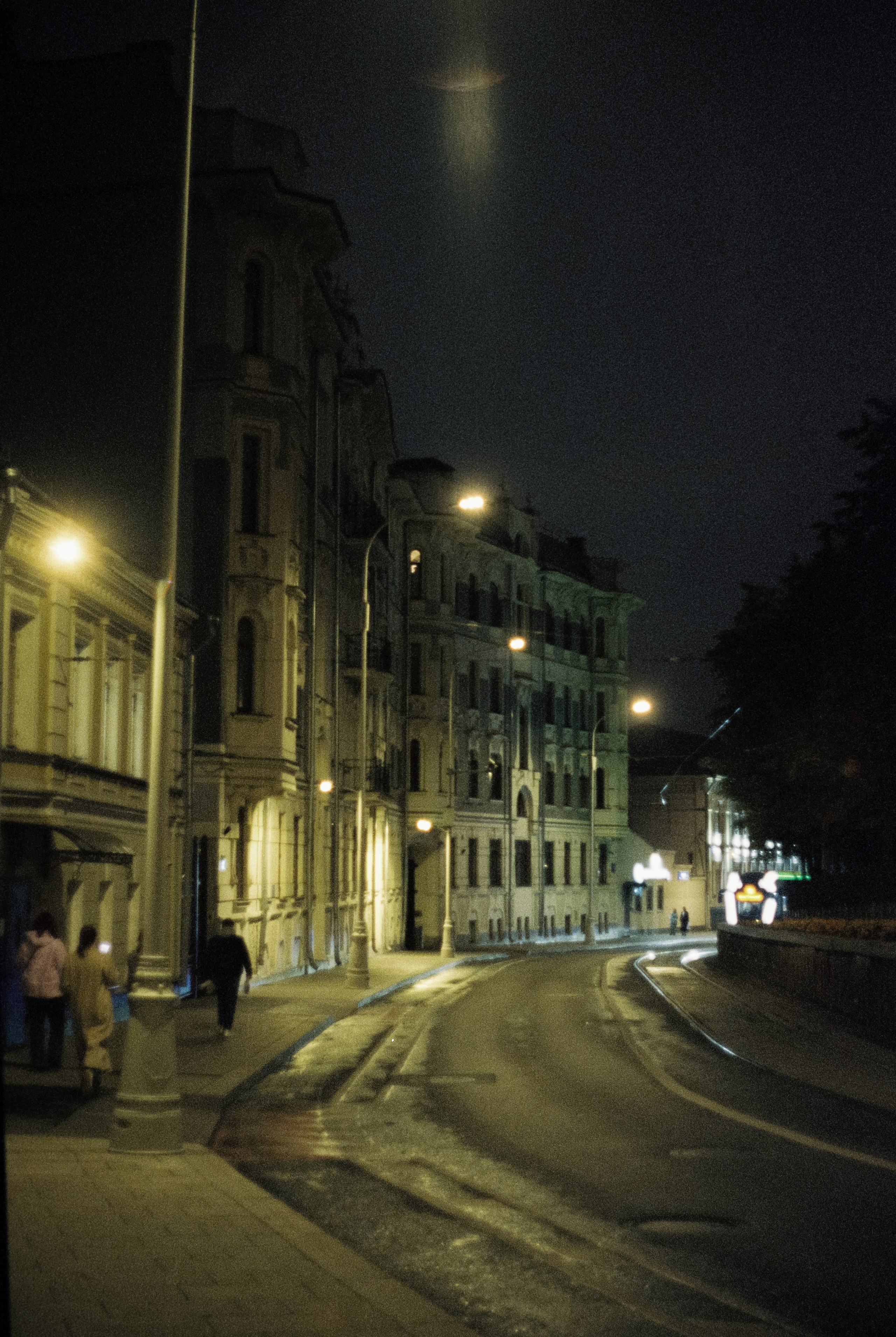 Москва вечером на пленку