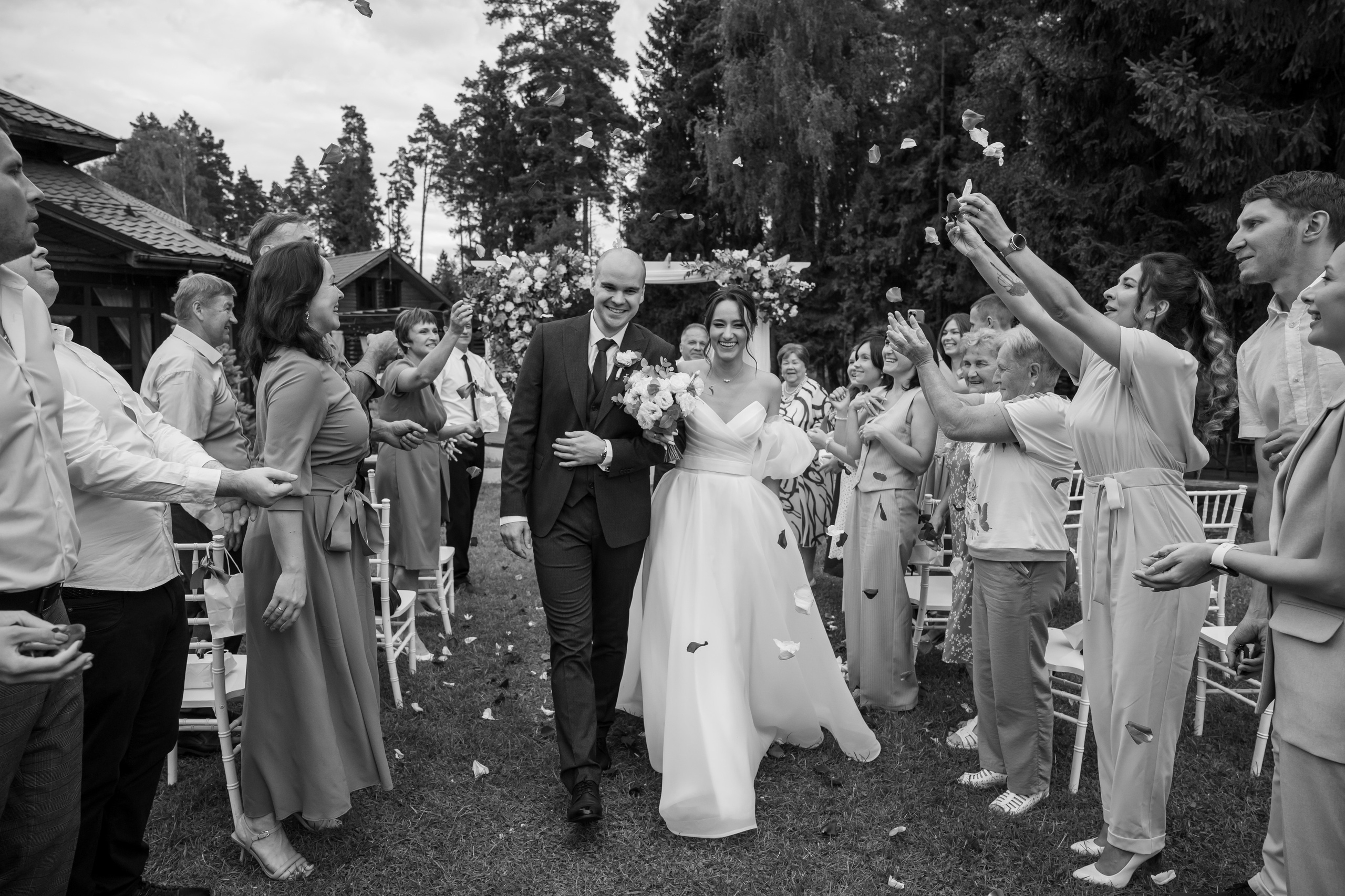 Полина и Дмитрий, загородный клуб «Барин», ЗАГС в г. Пушкино. Свадебный и репортажный фотограф (Москва, Королев и другие)