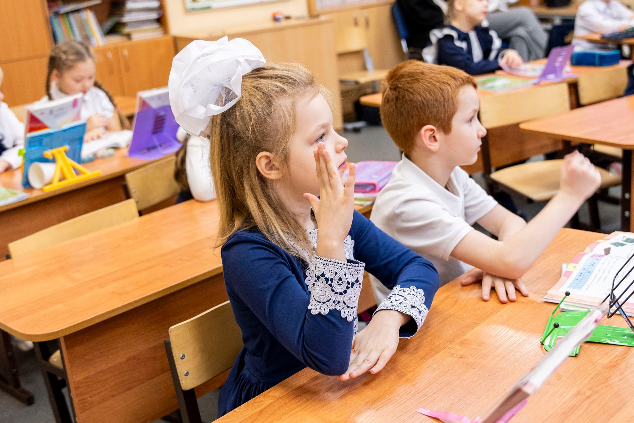 Открытый урок в 1 классе. Фотограф Юлия Попова