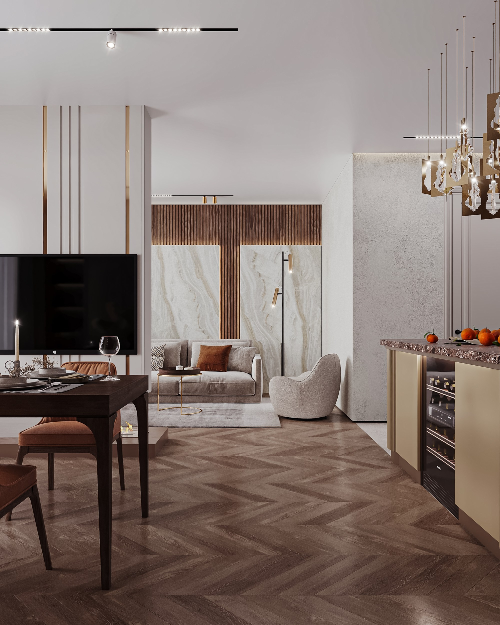 ЖК Хендлайнер 103 м². 3Д-Визуализация Наталья Макогонова