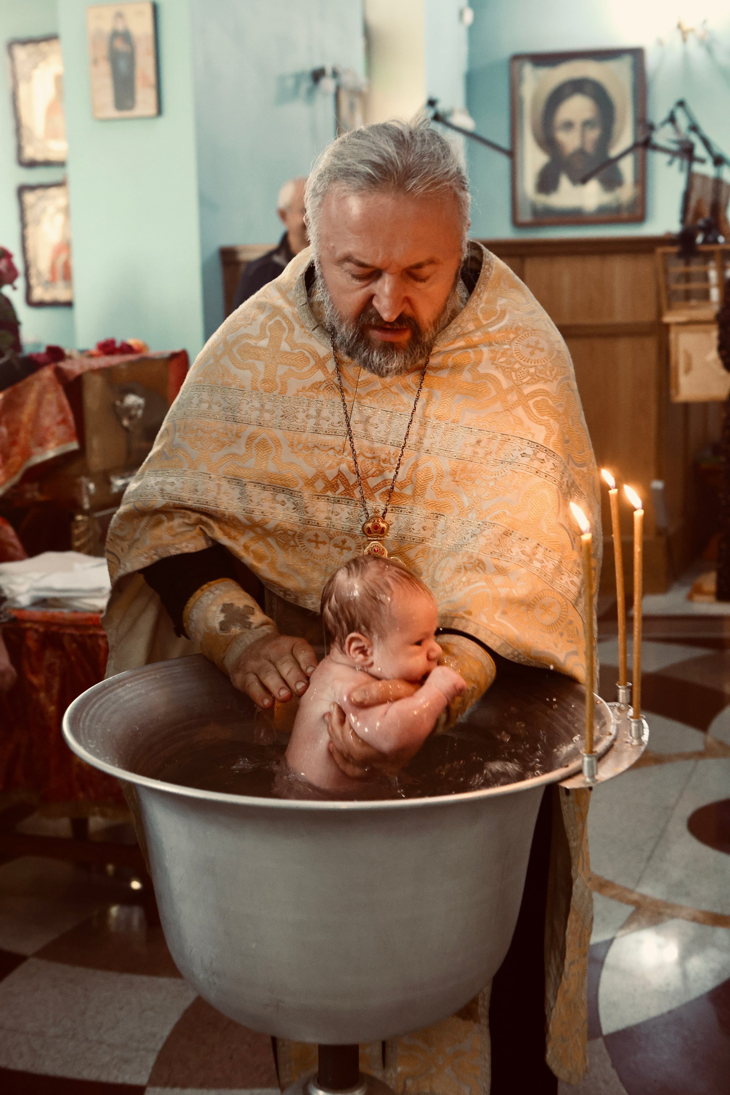 Яна и Максим —крещение Михаила. Фотограф в Курске Смирнов Евгений