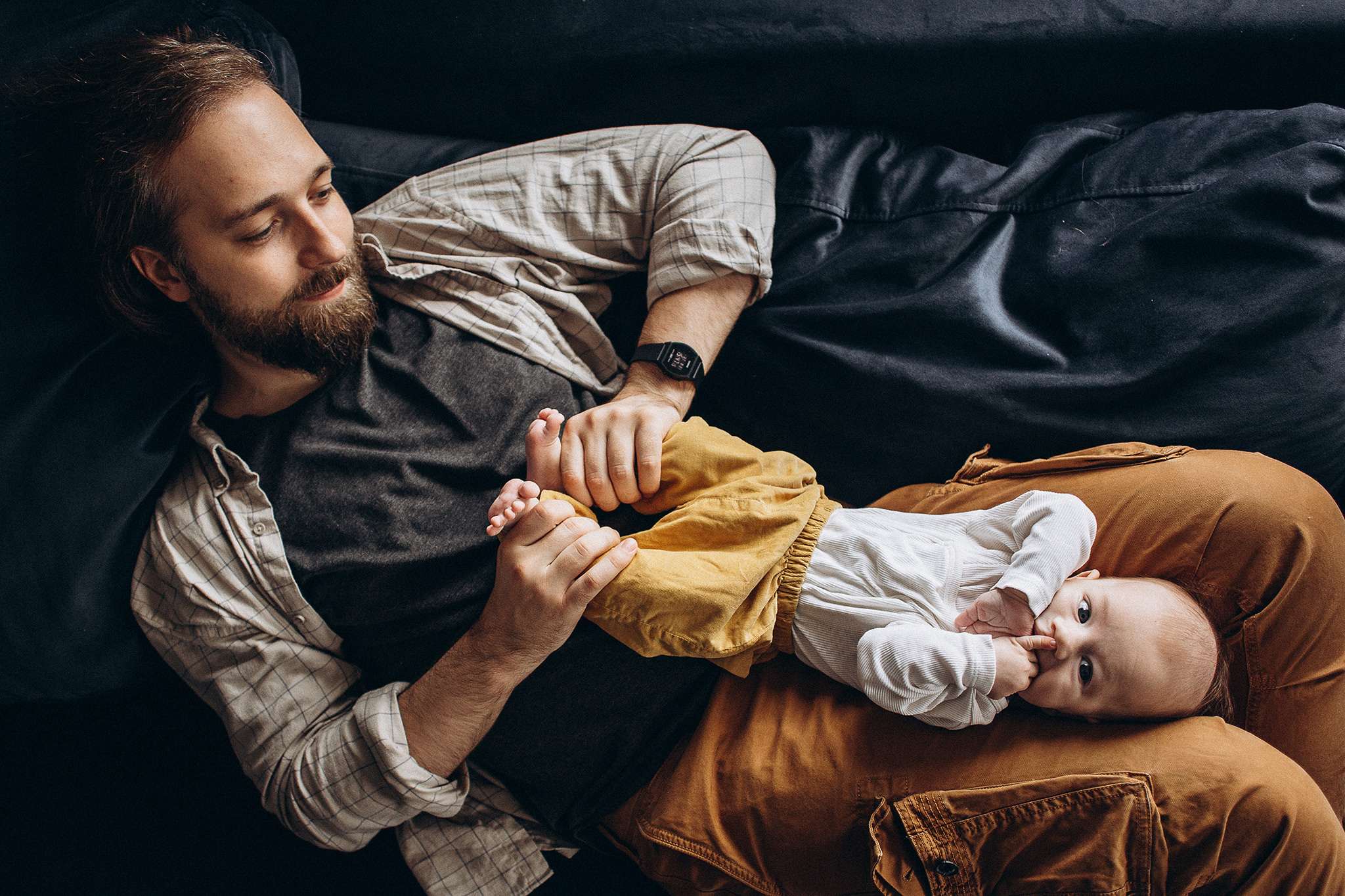 Наташа, Дима, Полина, Пётр, домашняя life-съемка. Семейный фотограф в Москве Марина Петра
