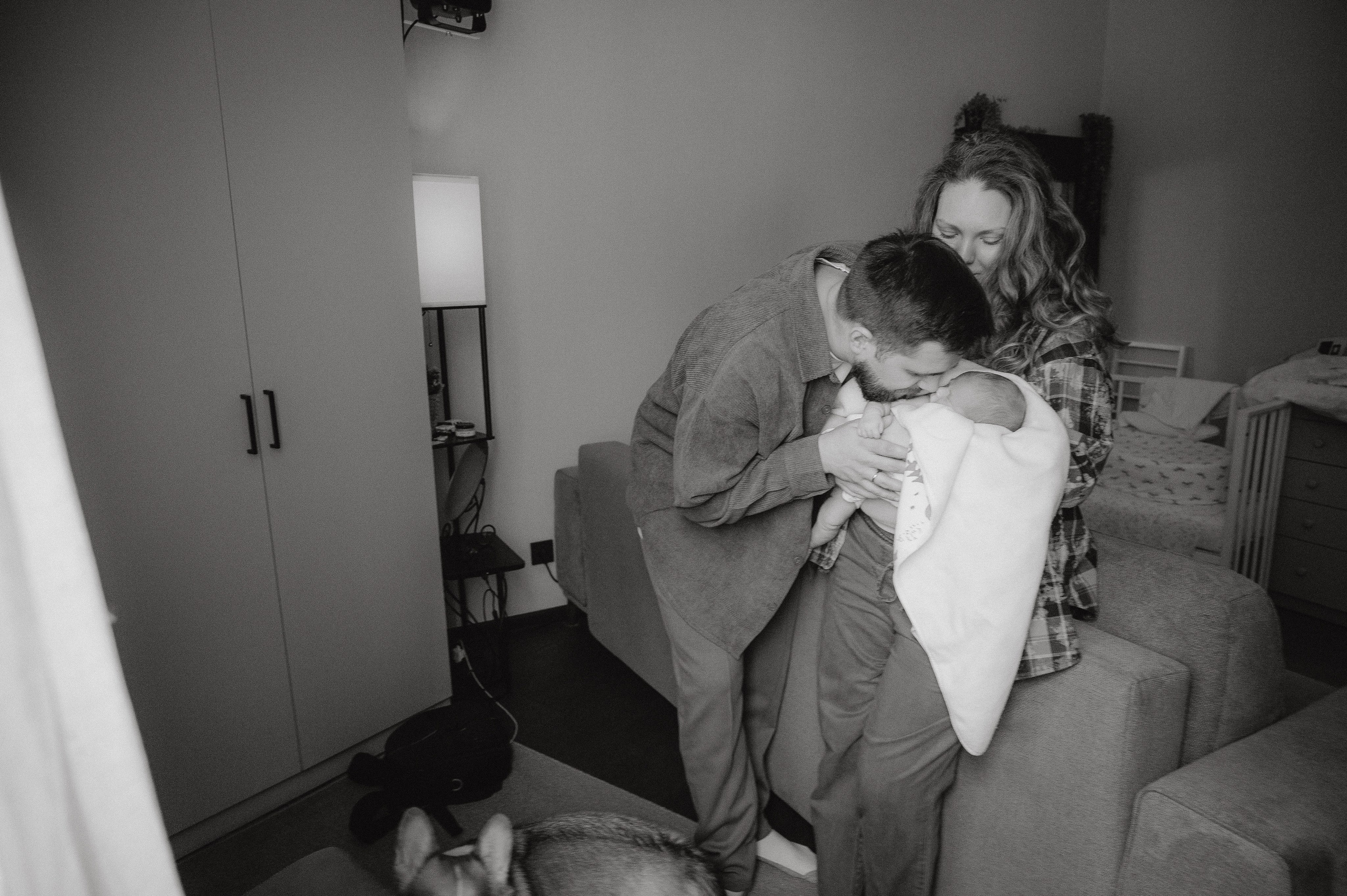 Лизавета, Никита и Мирослава. Фотограф беременности и семьи, домашние съемки, Ньюборн