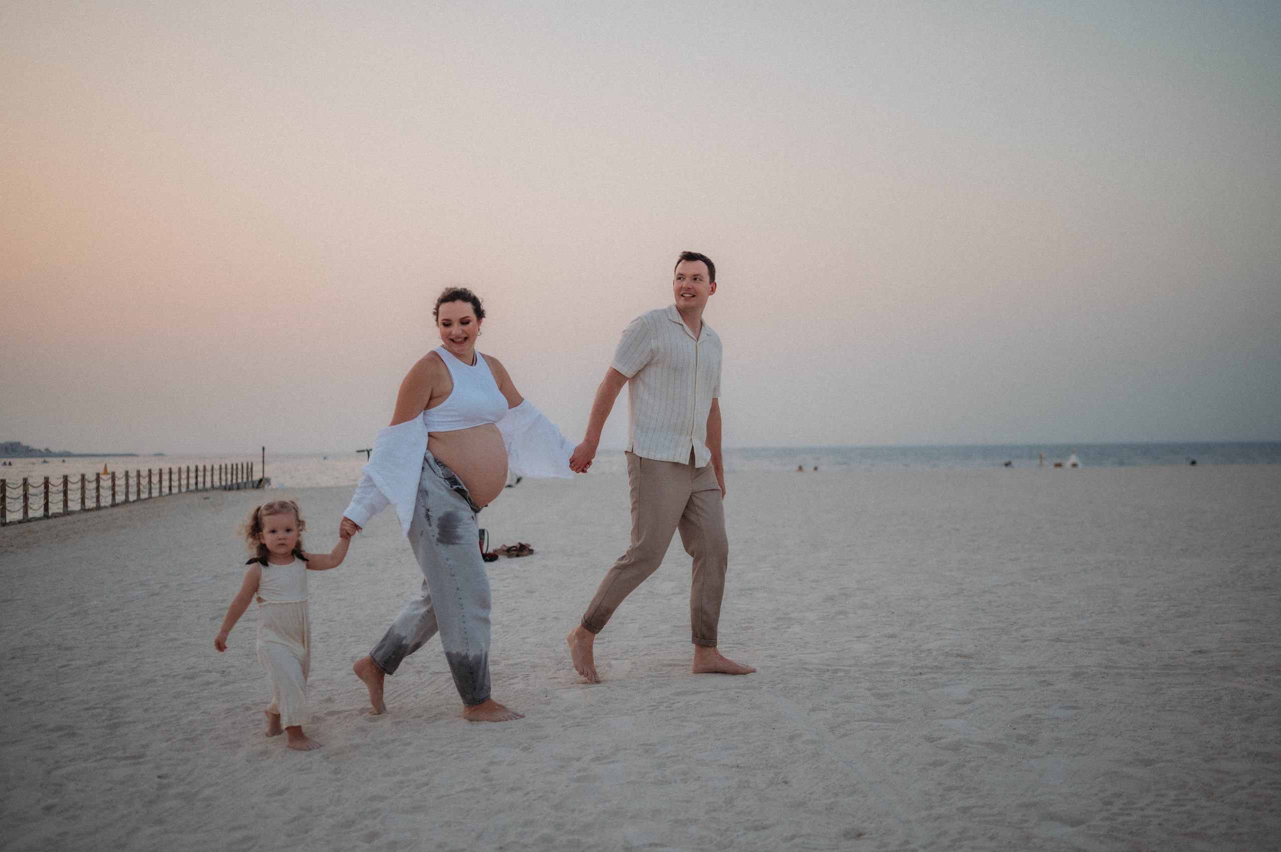 Алена, Ваня и Яночка на пляже. Семейный фотограф в Дубае и Москве Ольга Белотуркина