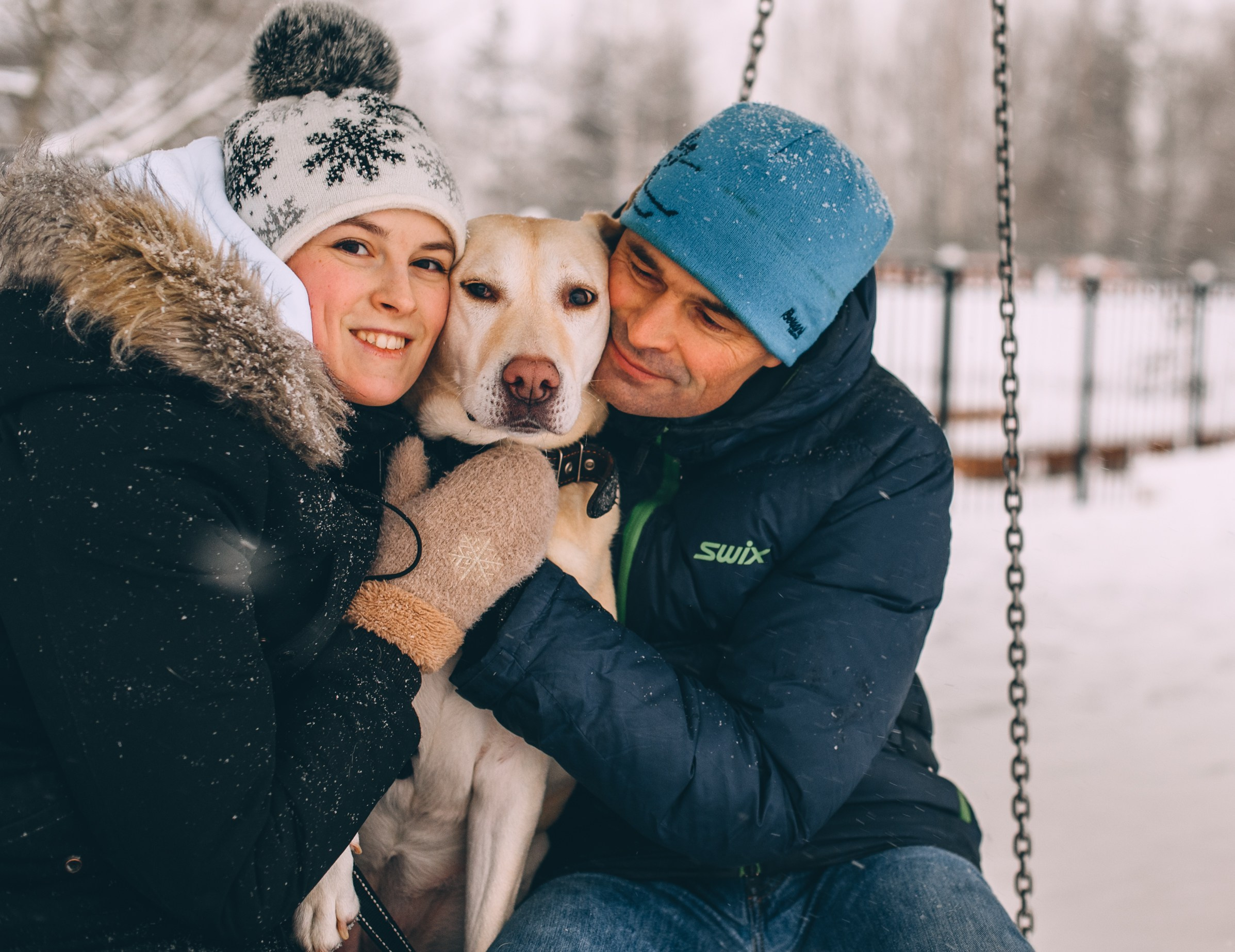 Зимняя прогулка папы и дочери. Свадебный и семейный фотограф София Невская