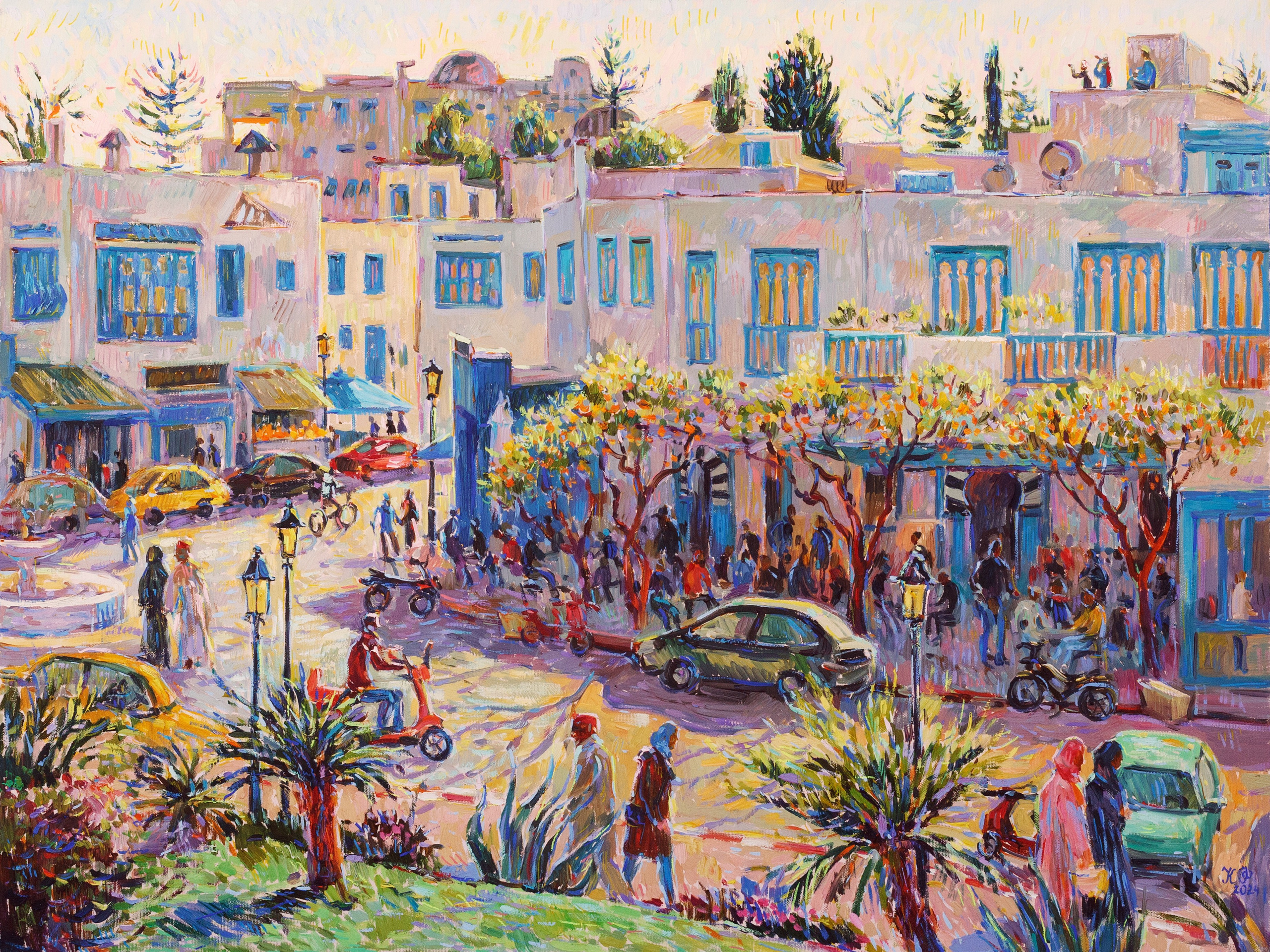Sidi bou Said (exhibition at Galerie Saladin). Artist Ksenia Filippova