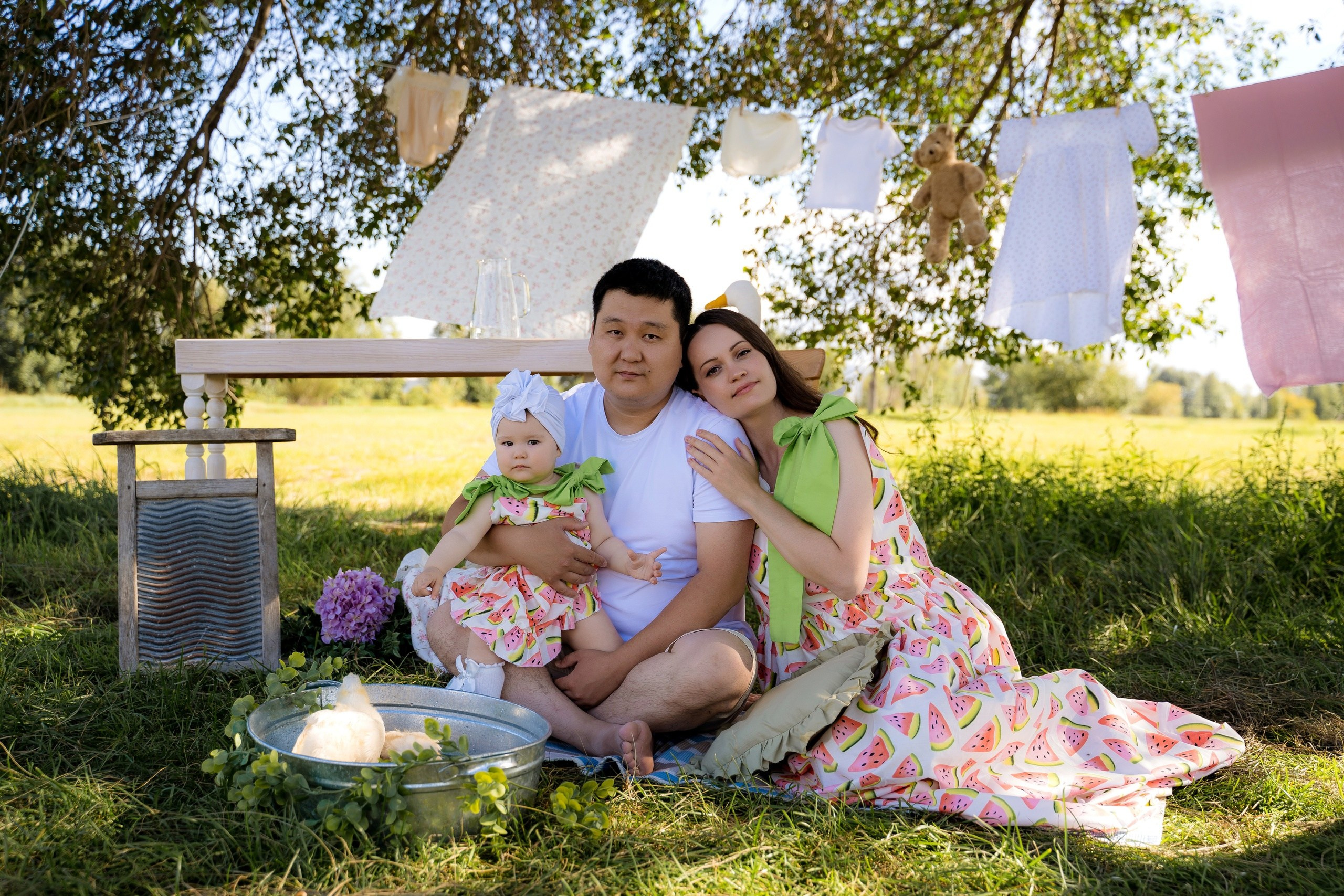 Платья Family look. Фотостудия Малина в городе Улан-Удэ. Фотограф Ирина Жарникова