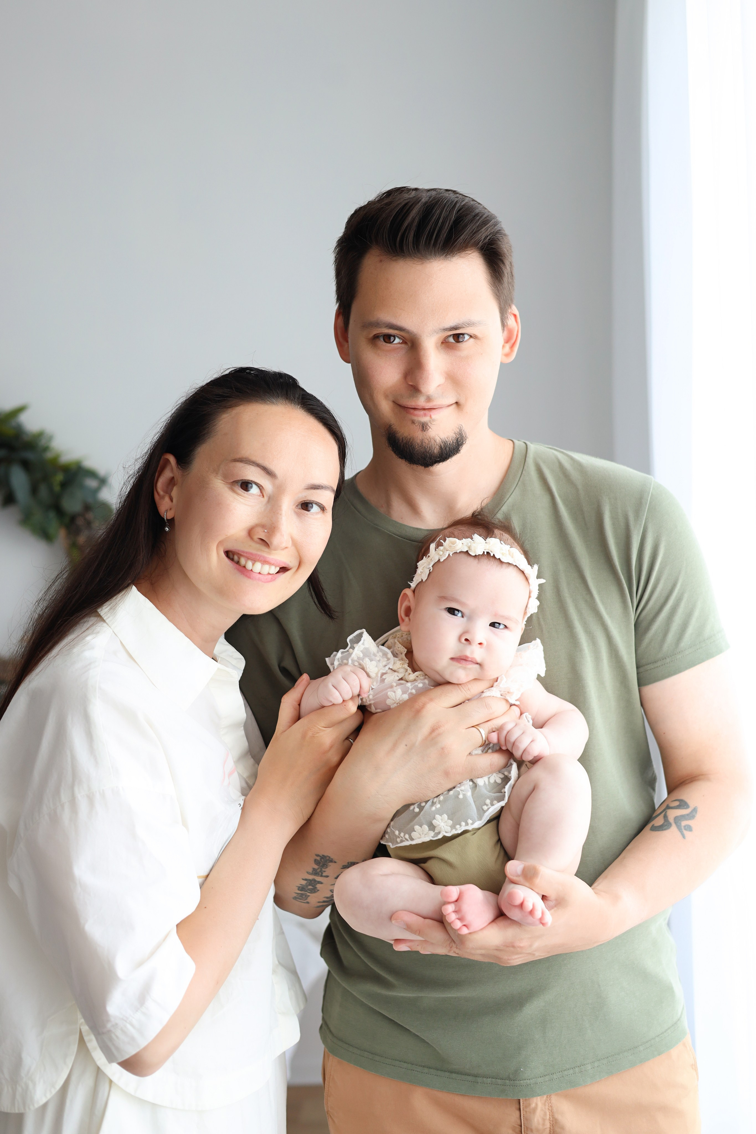 Фотосессия Василисы в студии в Бутово. Фотограф новорожденных Москва. Ньюборн фотограф Москва