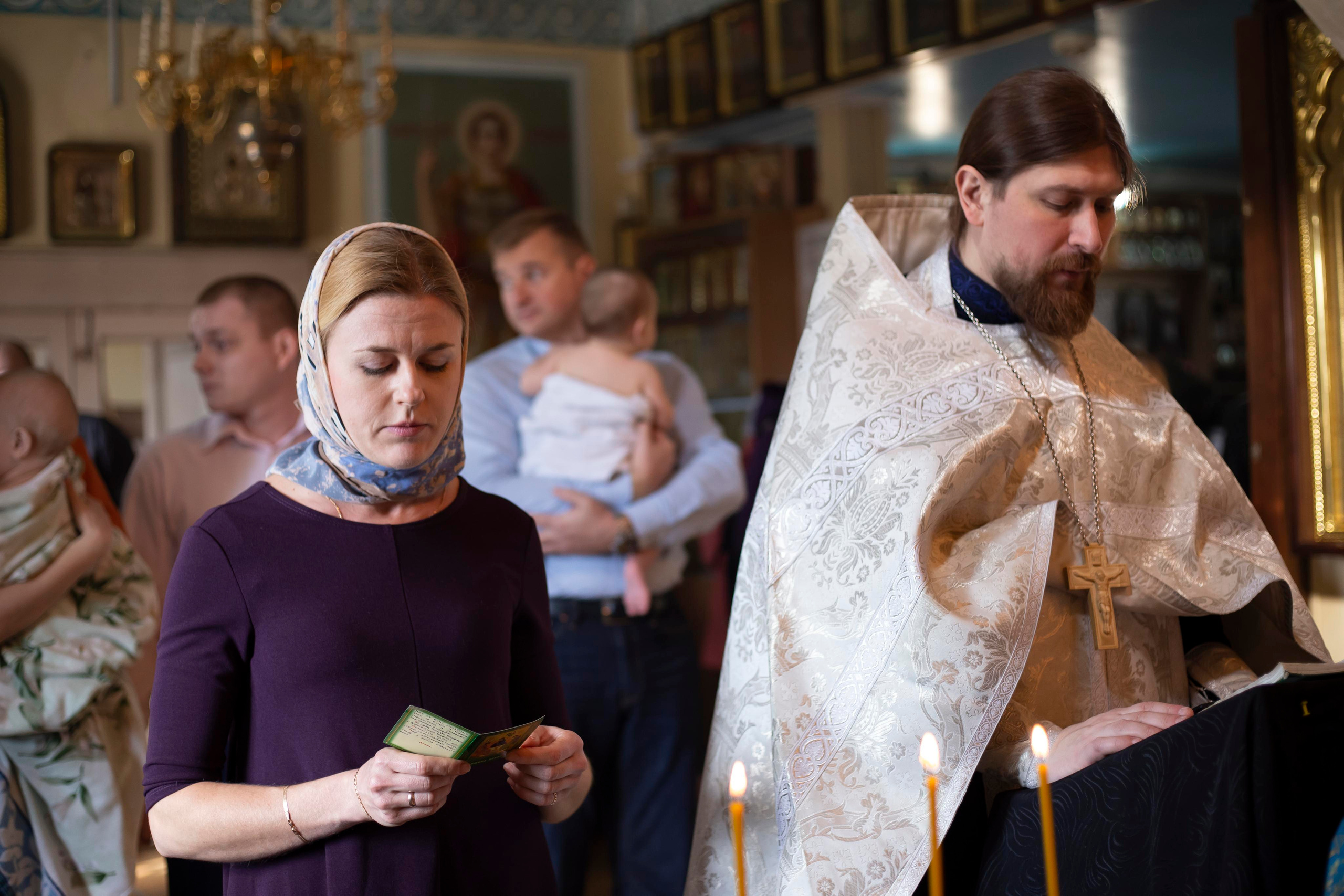 Таинство крещения Таисии. Семейный и женский фотограф в Москве Евгения Малина