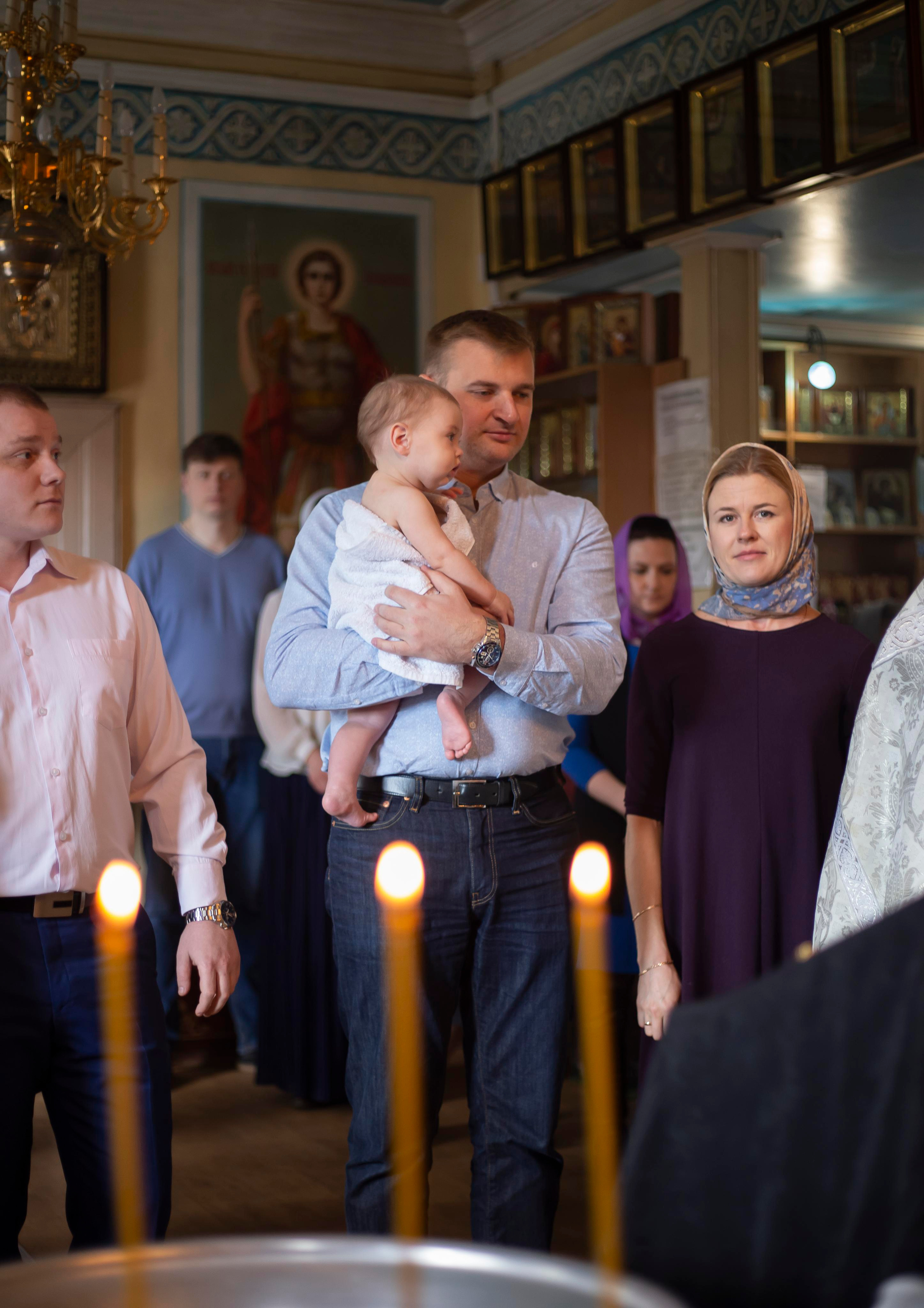 Таинство крещения Таисии. Семейный и женский фотограф в Москве Евгения Малина