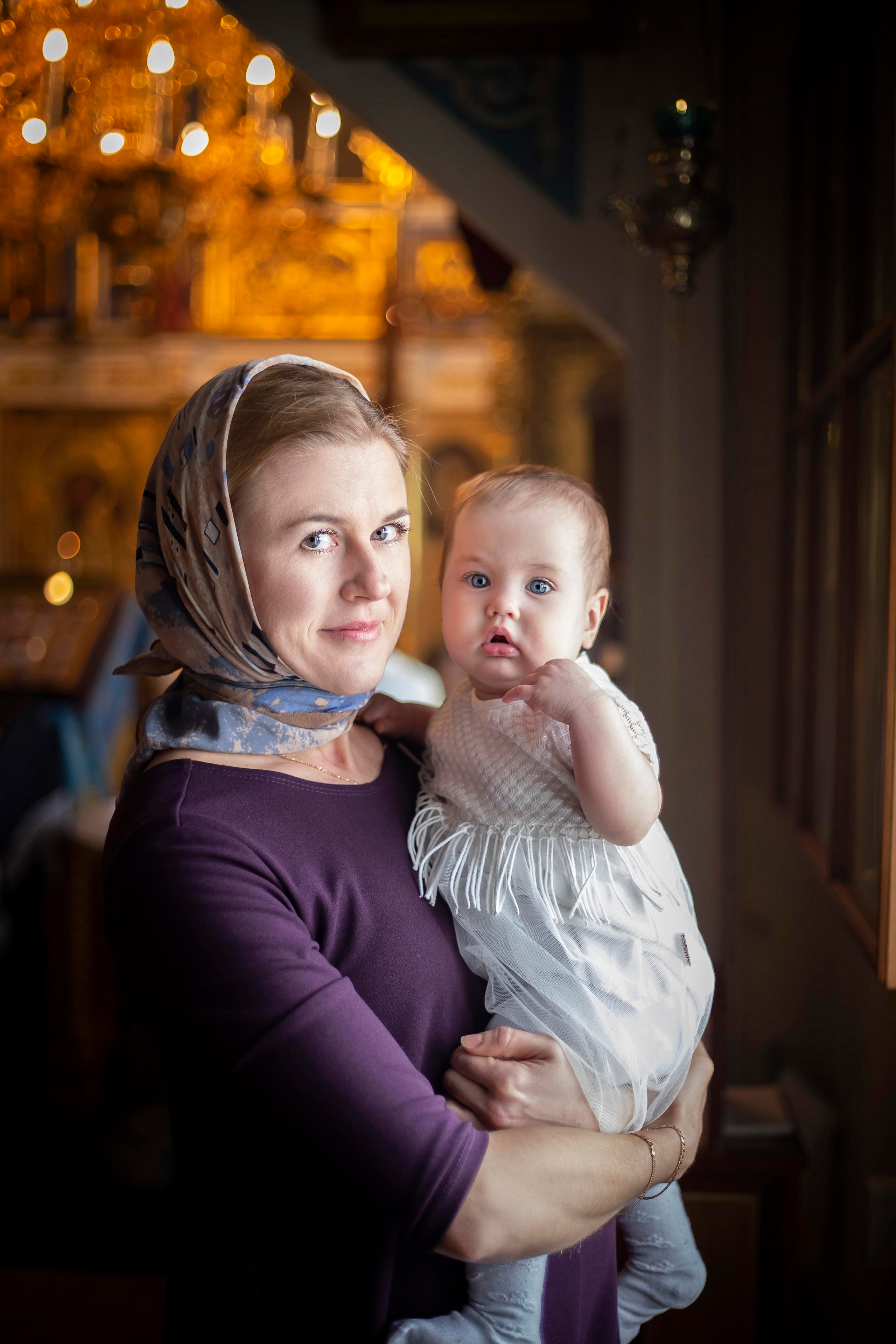 Таинство крещения Таисии. Семейный и женский фотограф в Москве Евгения Малина