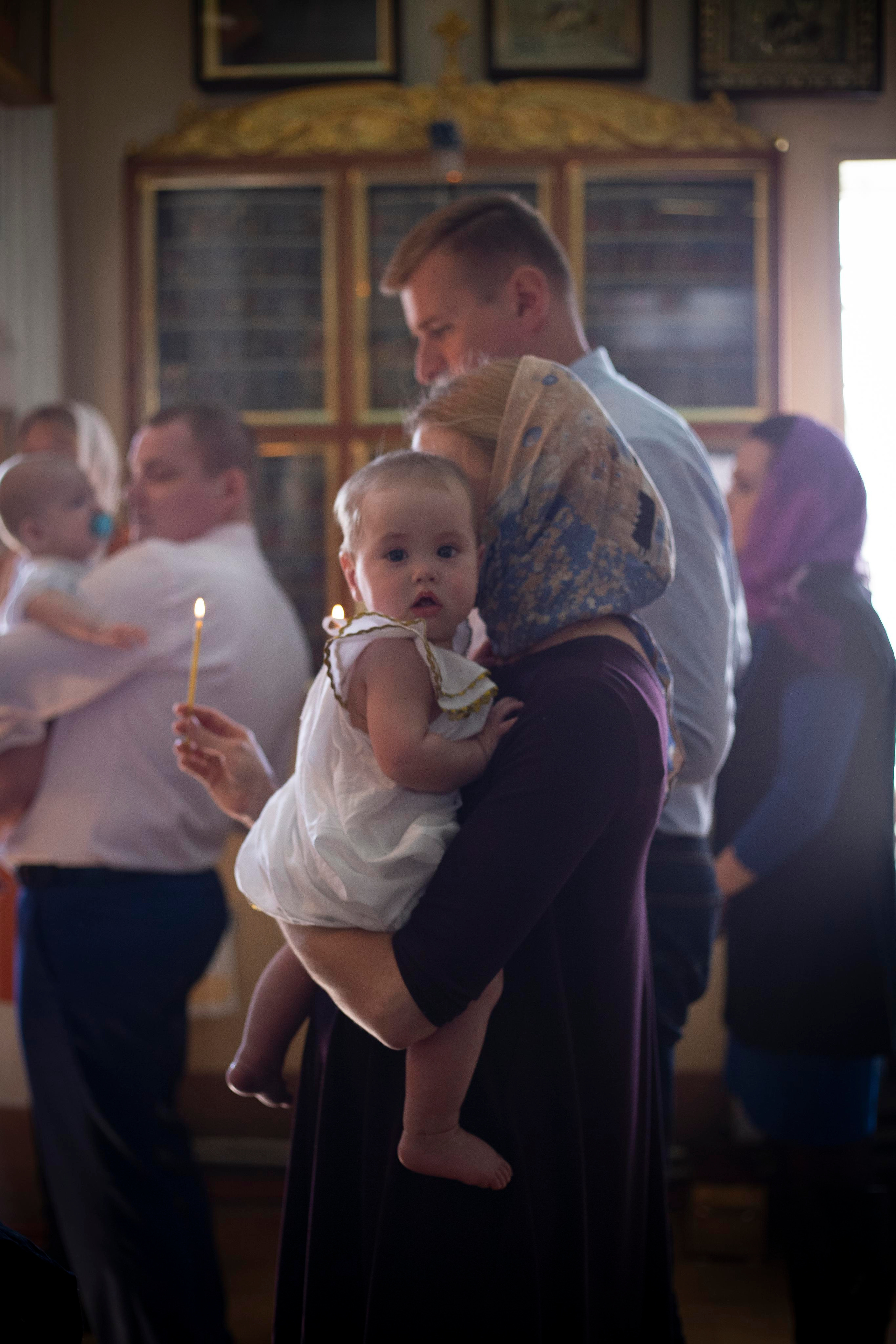 Таинство крещения Таисии. Семейный и женский фотограф в Москве Евгения Малина