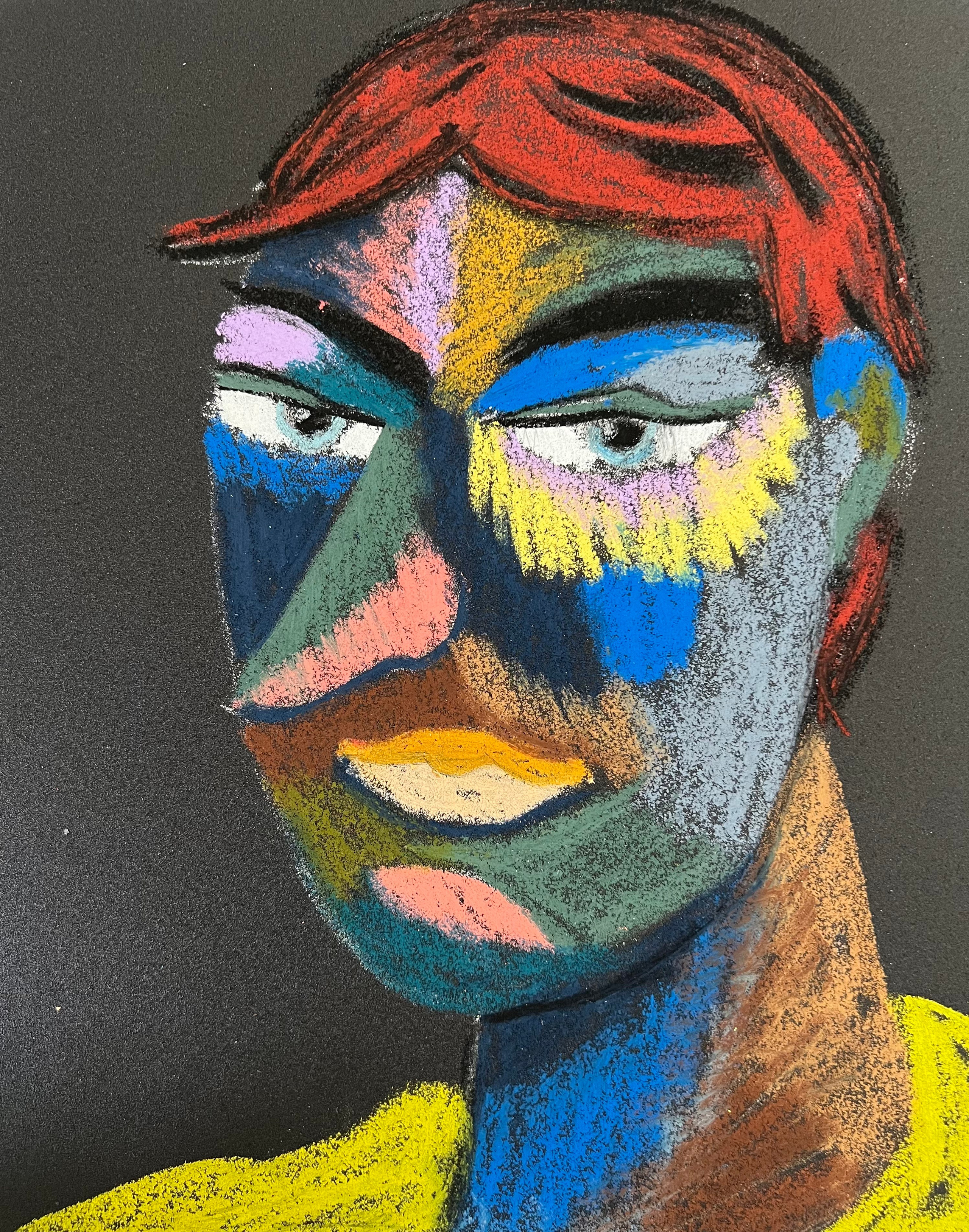 Gay . Oil pastel, sandpaper. 28 x 23 cm