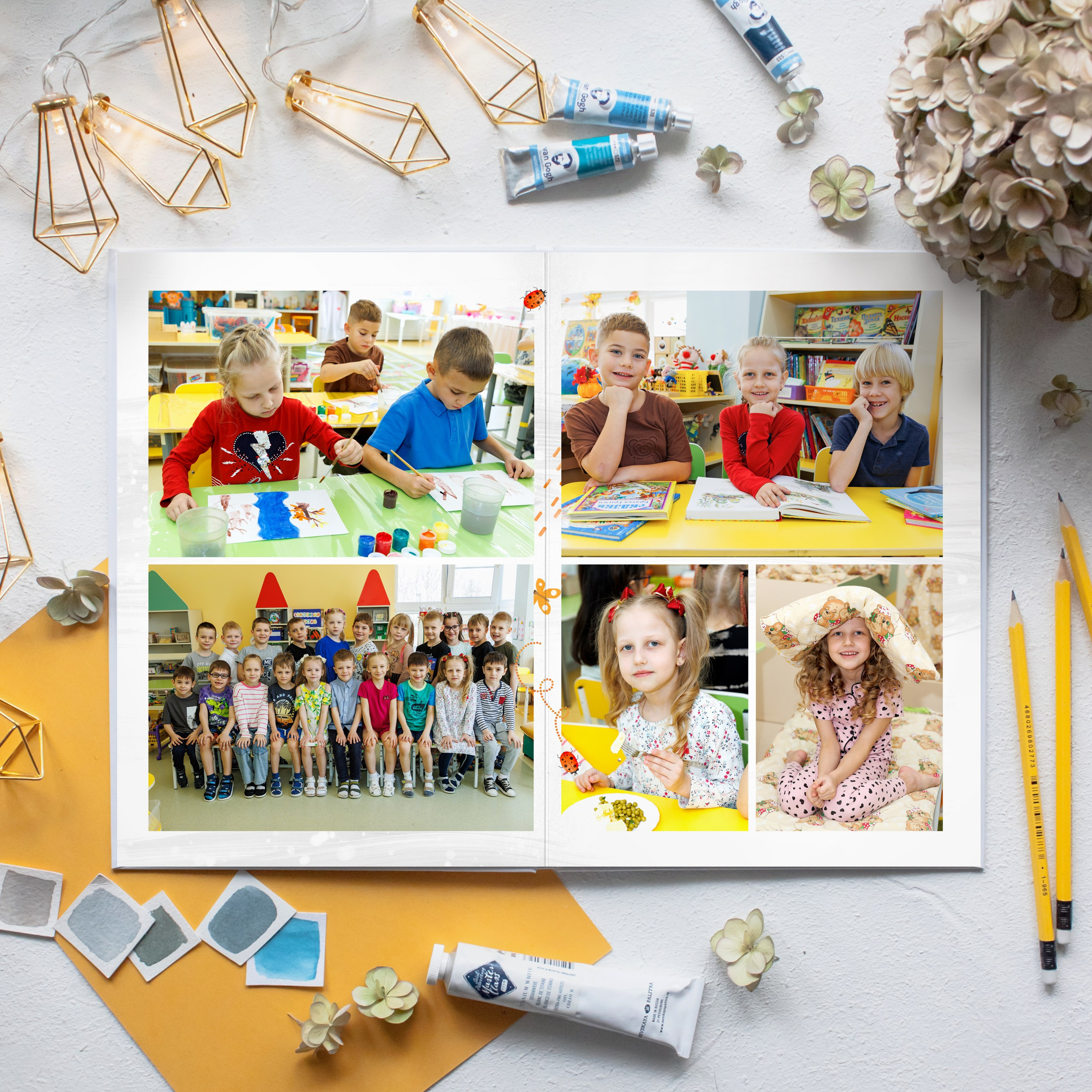 Образцы выпускных фотокниг для детского сада. Детский школьный и семейный фотограф в Краснодаре