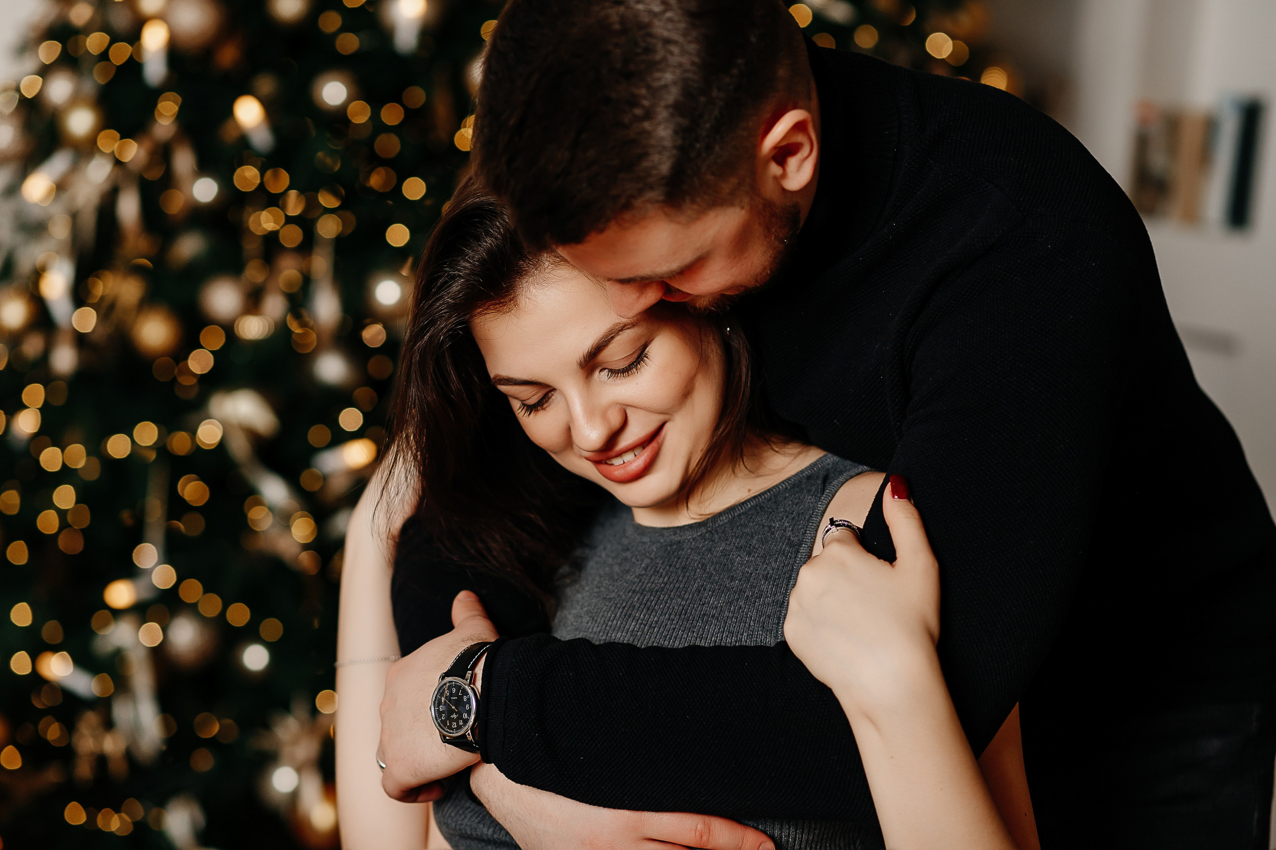 Новогодняя фотосессия для влюбленных в Московской фотостудии. Фотограф в Подольске — Мария Бучнева