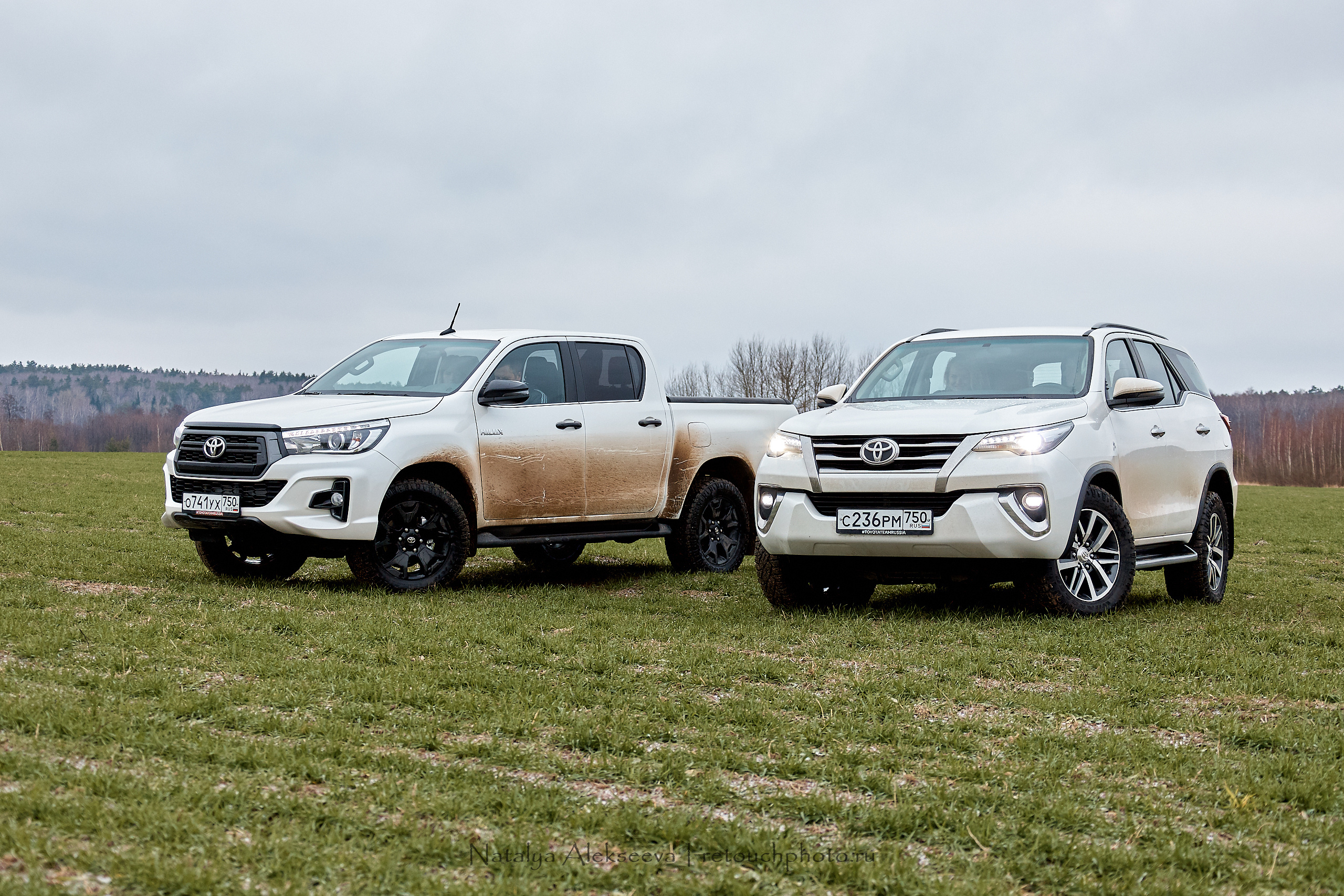 Внедорожный тест-драйв Toyota Hilux и Toyota Fortuner | 12'2019. Репортажный фотограф и ретушер в Москве Наталья Алексеева