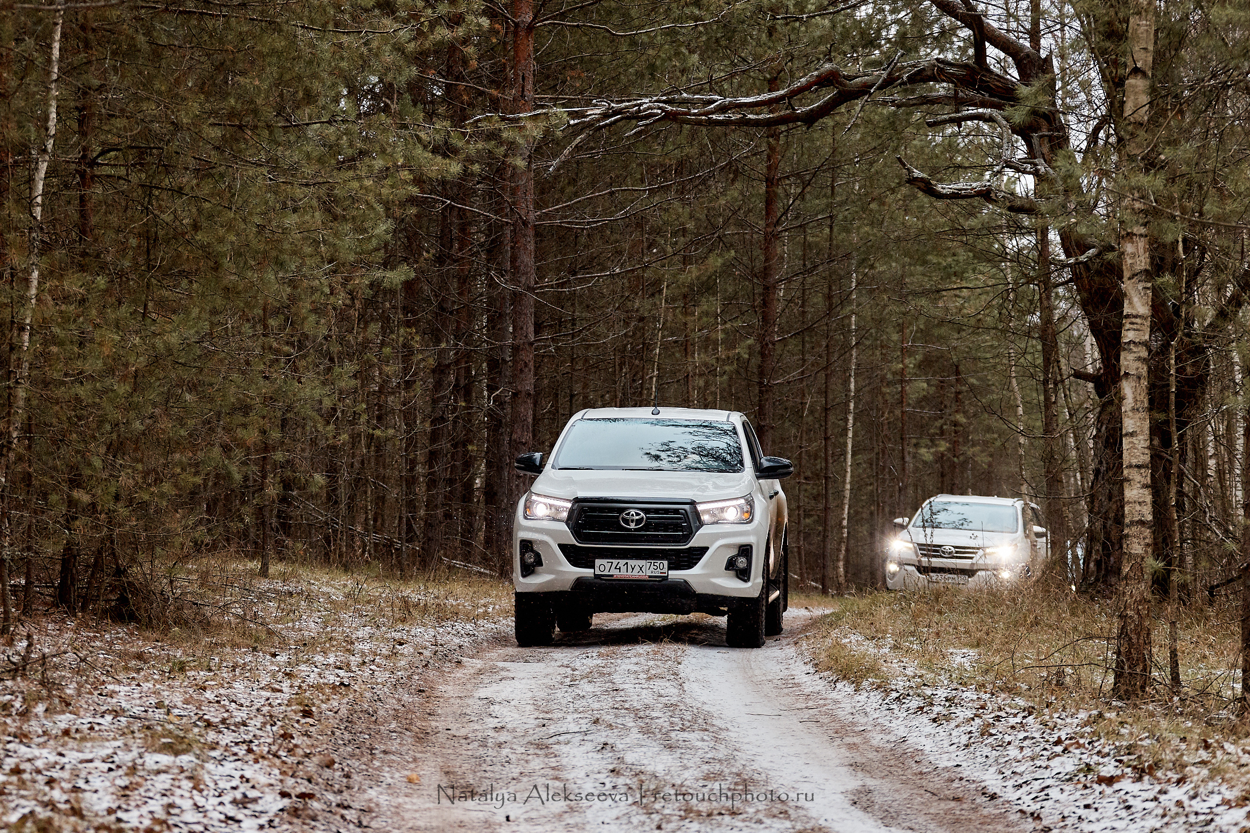 Внедорожный тест-драйв Toyota Hilux и Toyota Fortuner | 12'2019. Репортажный фотограф и ретушер в Москве Наталья Алексеева