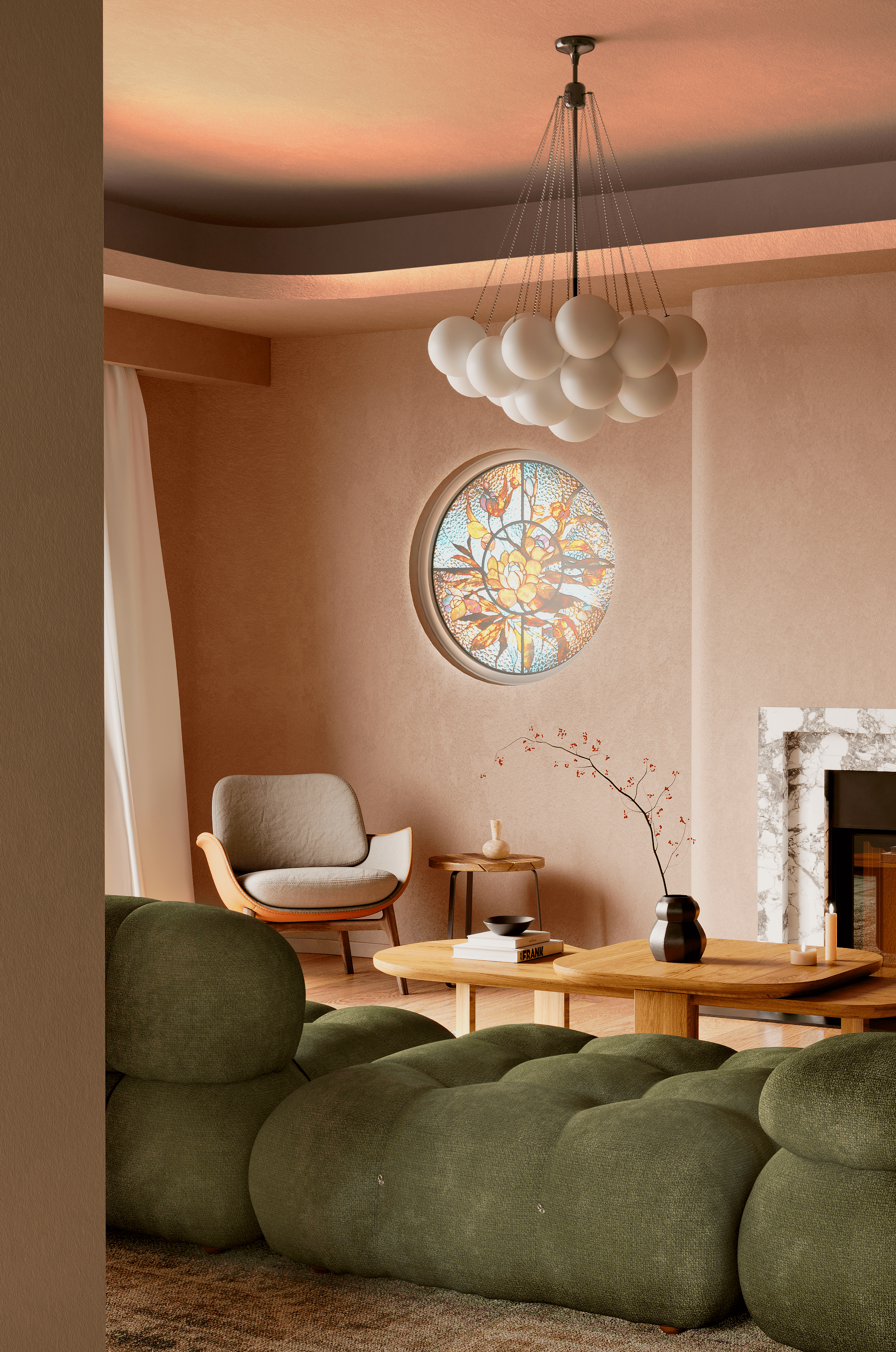 Living room at Harbour House. Cg artist Shchapov Dmitry