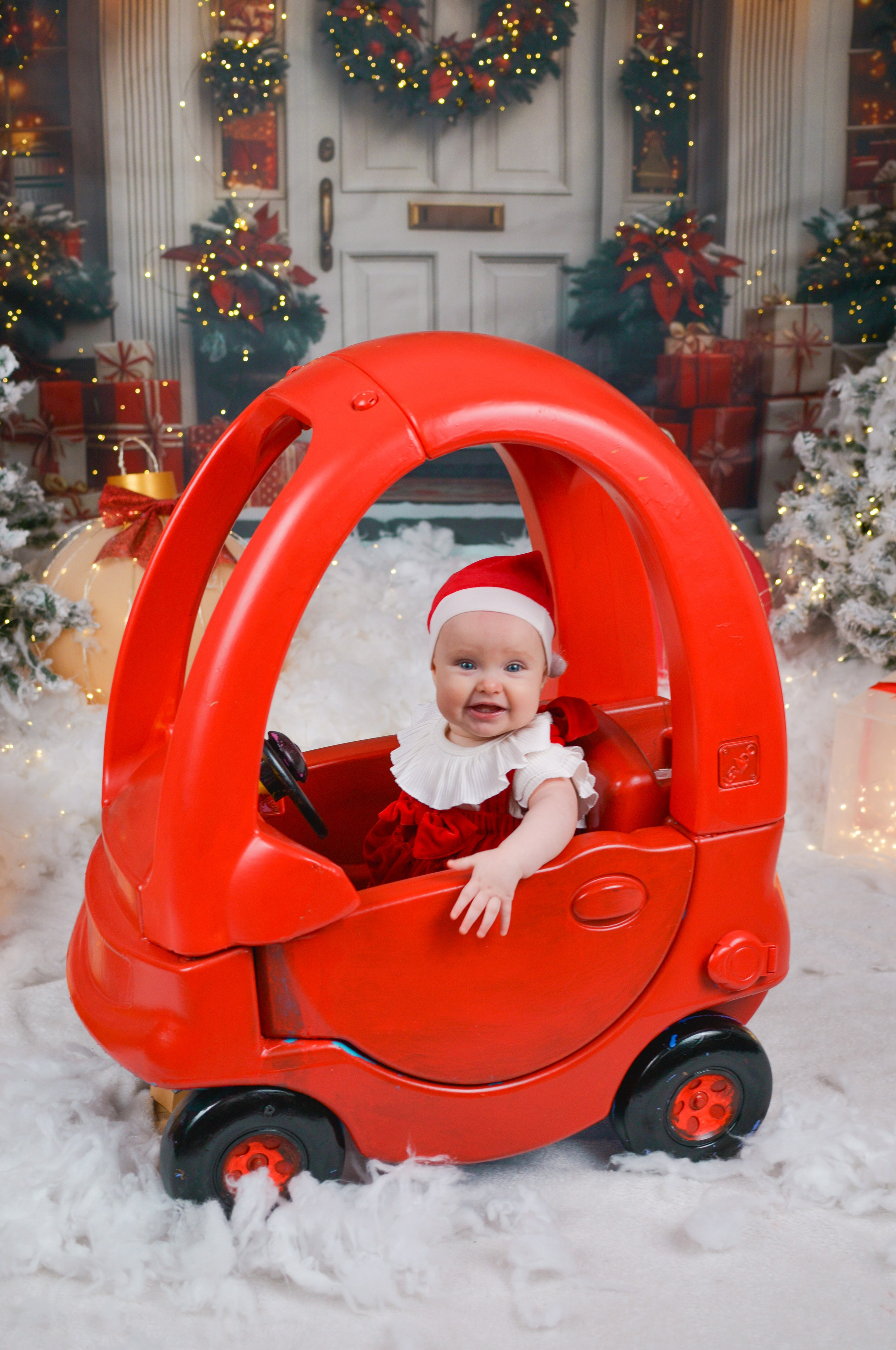 Анонс первых новогодних кадров 2026 для семьи Афины. Фотограф новорожденных Краснодар Малышенко Надежда