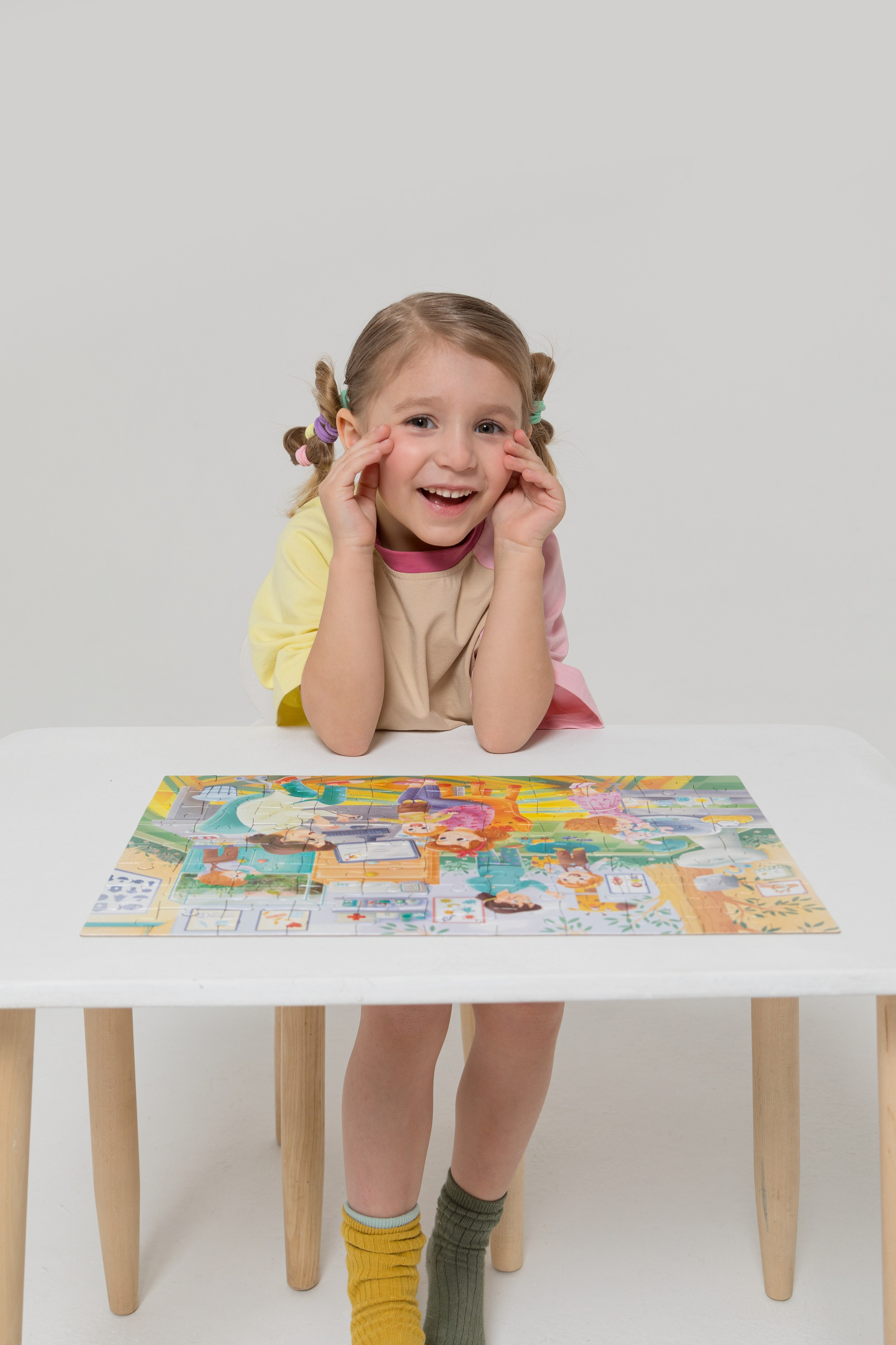 Имиджевая и каталожная съёмка для бренда детских пазлов. Детский и контент фотограф Надя Волкова Санкт-Петербург