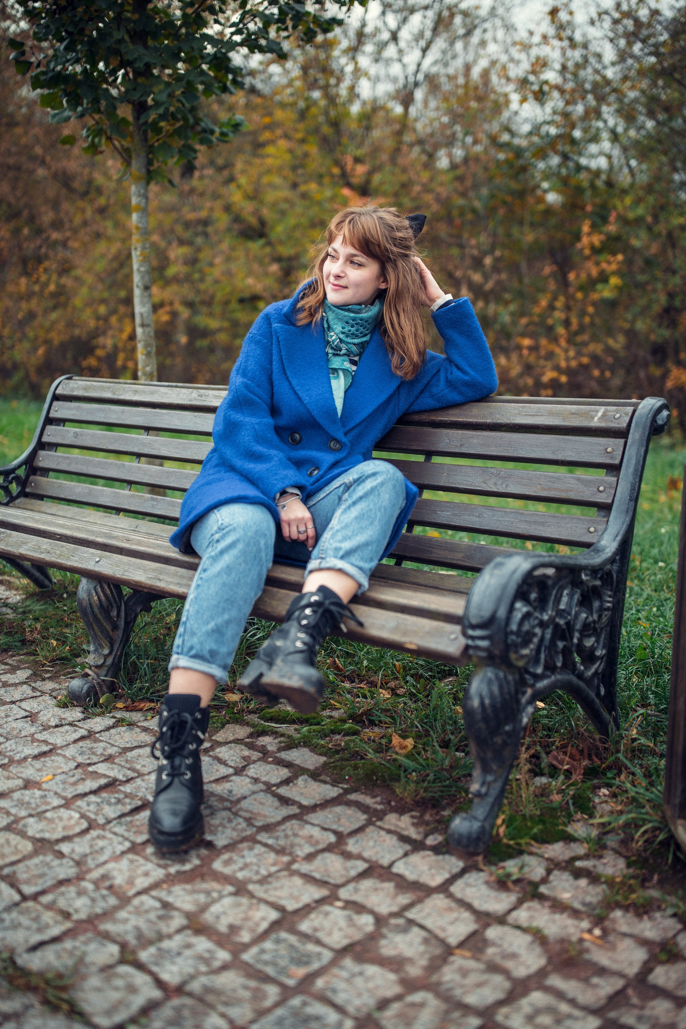 Осенняя прогулка Анны в Кусково. Фотограф — Евгений Свистков