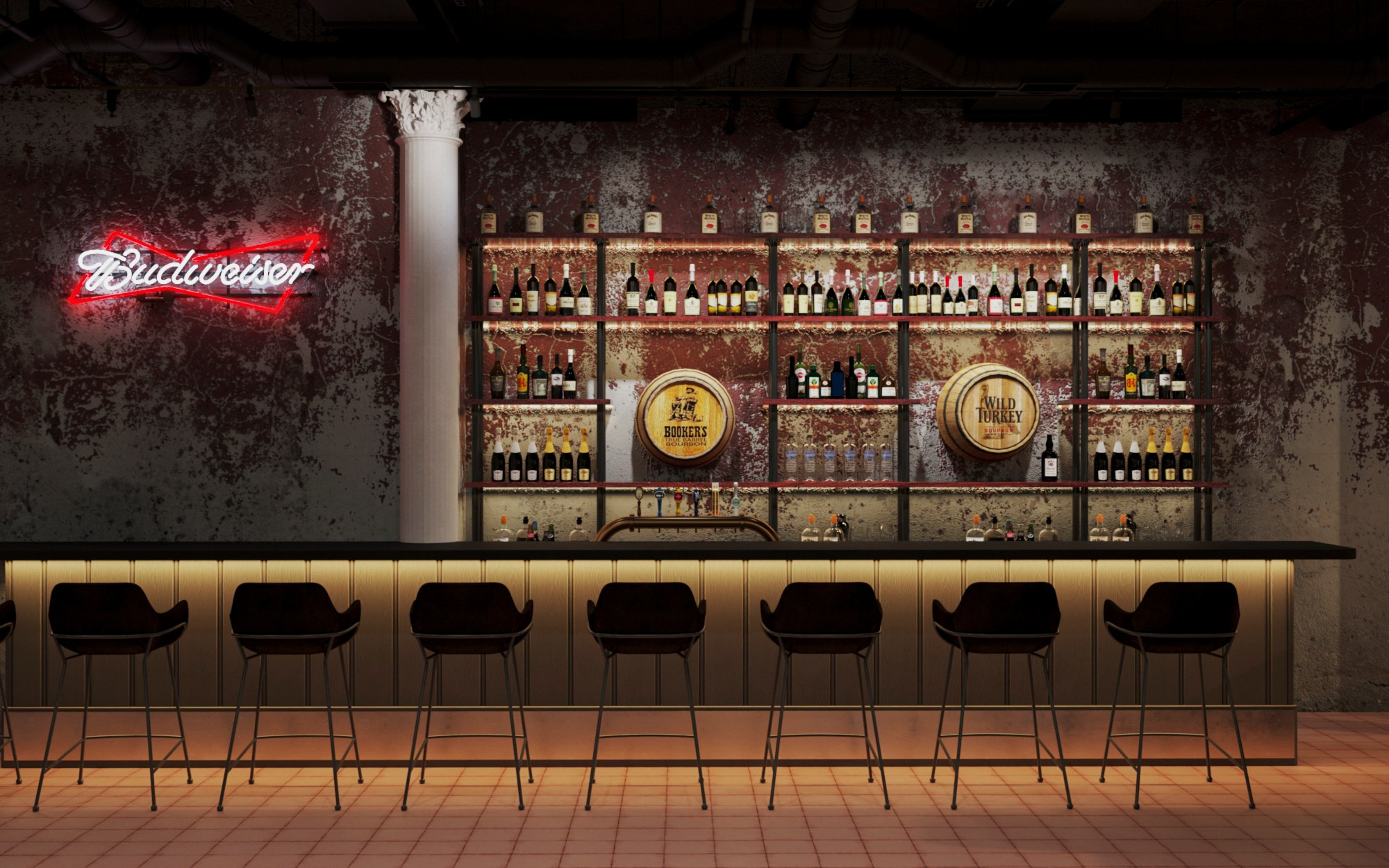 Пивной ресторан с Минске В-12. Студия интерьерного дизайна