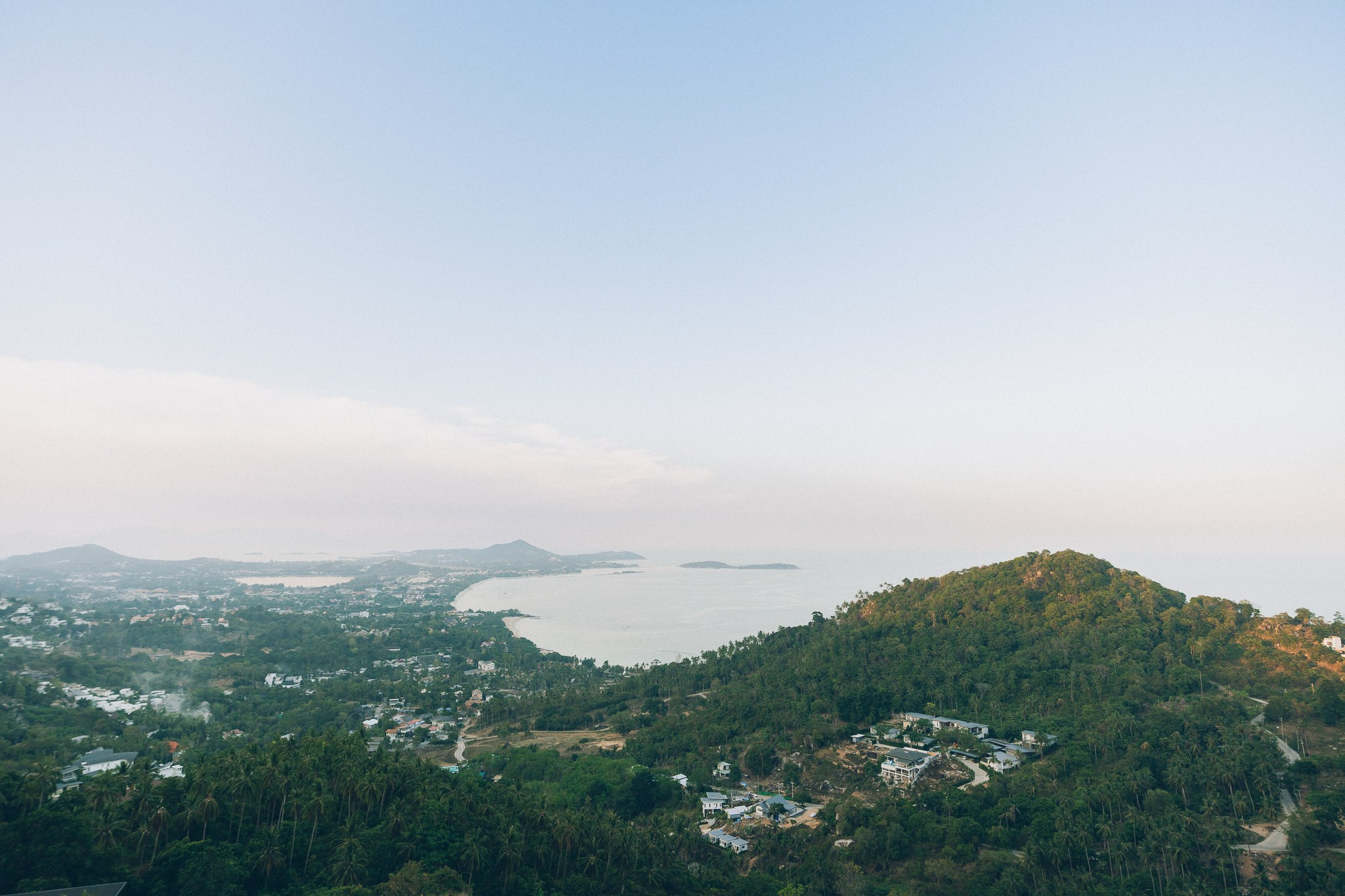 Romantic wedding setup at a private luxury villa on Koh Samui island