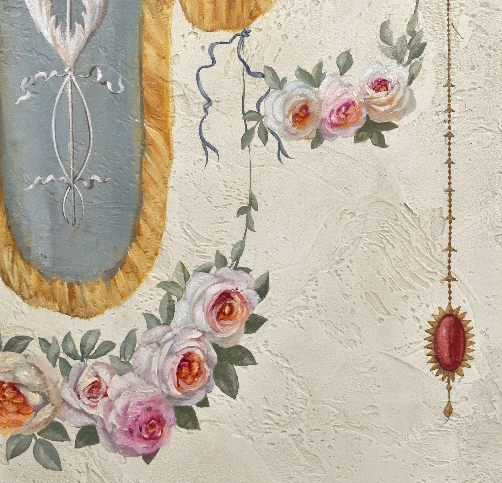 цветы роспись стен 