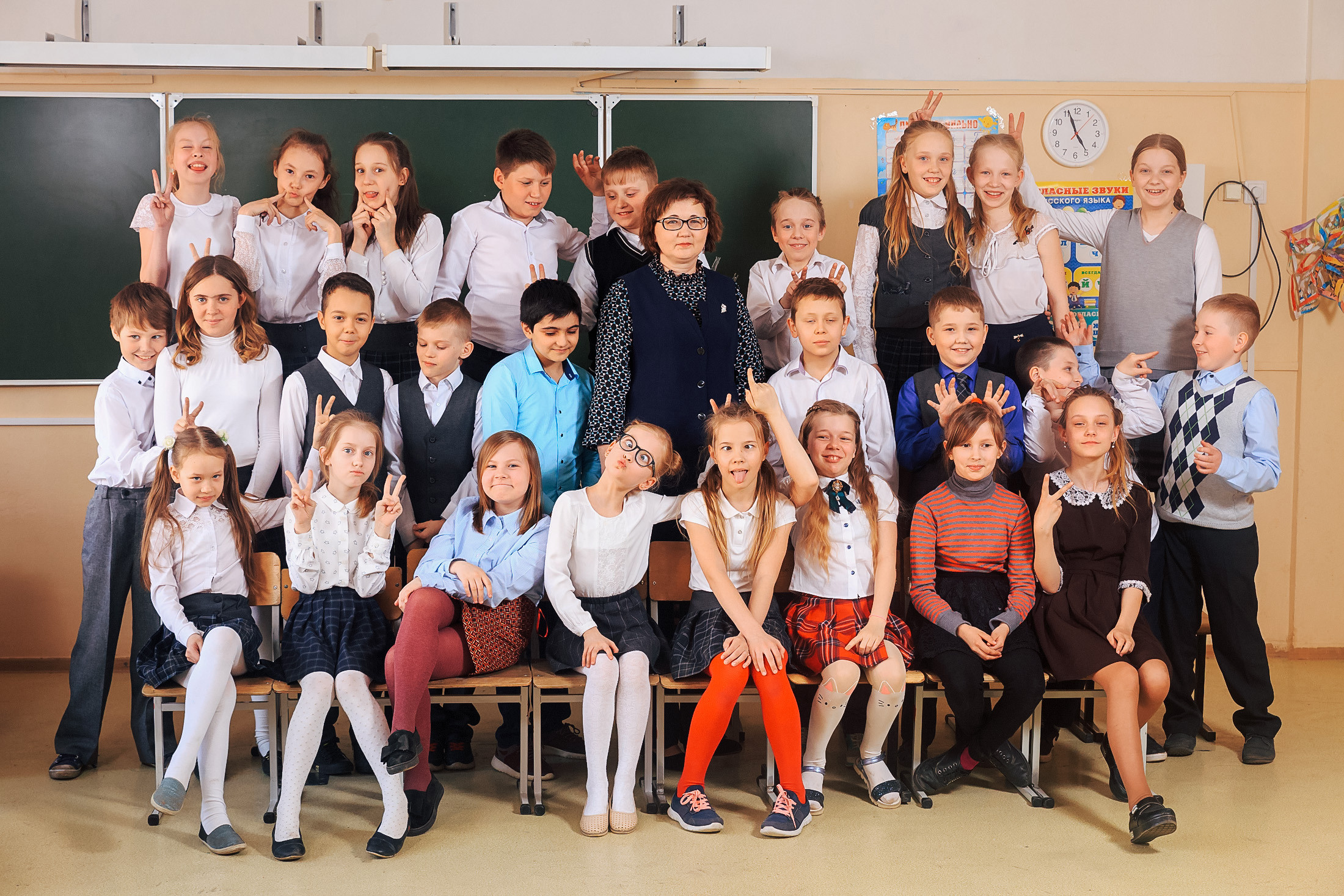 Младшие классы. Общее фото. Свадебный и семейный фотограф в Перми Андрей Желнин