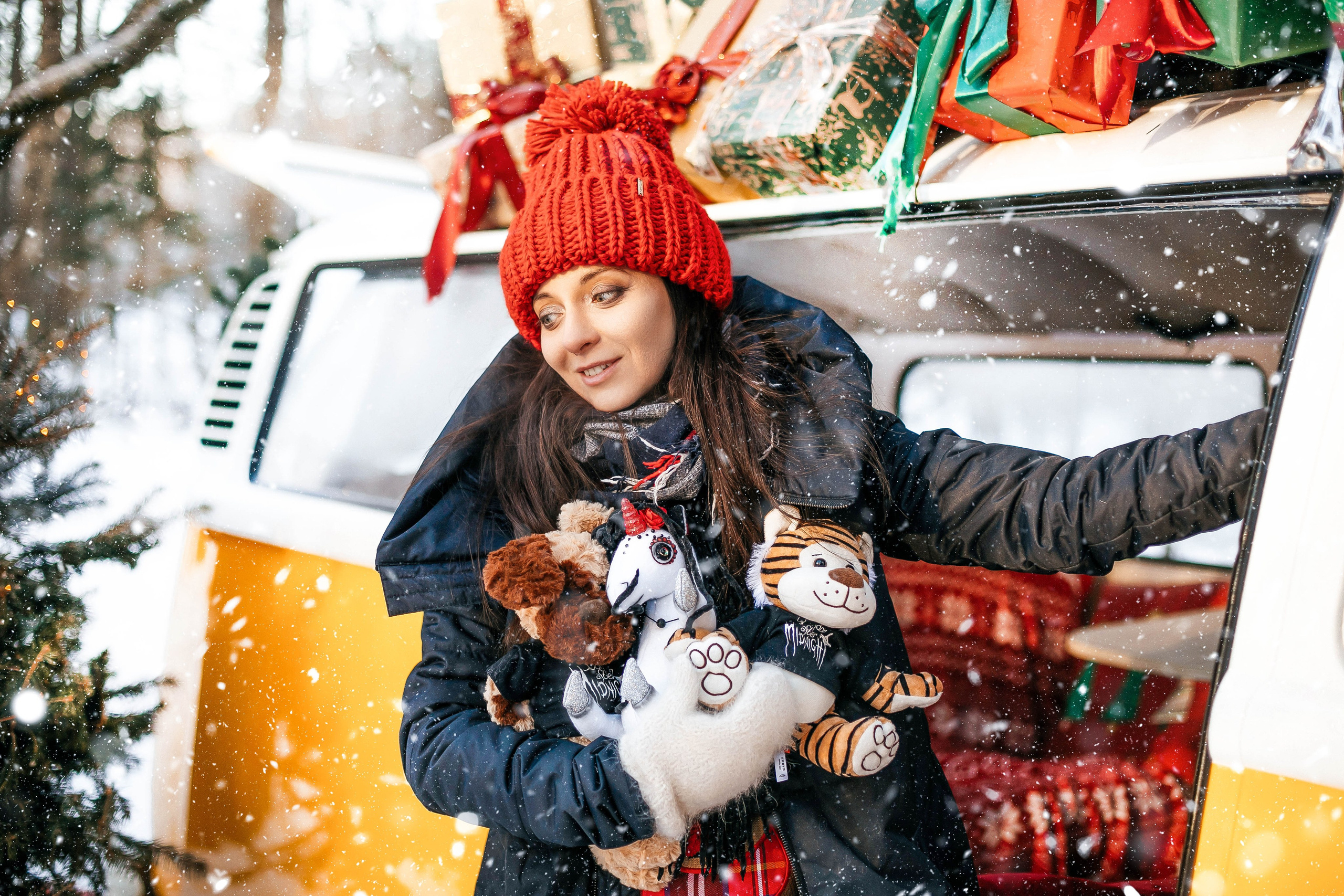 Новогодние фотосессии с ретро машинами. Фотопроекты, фотодни и фотосессии в Москве