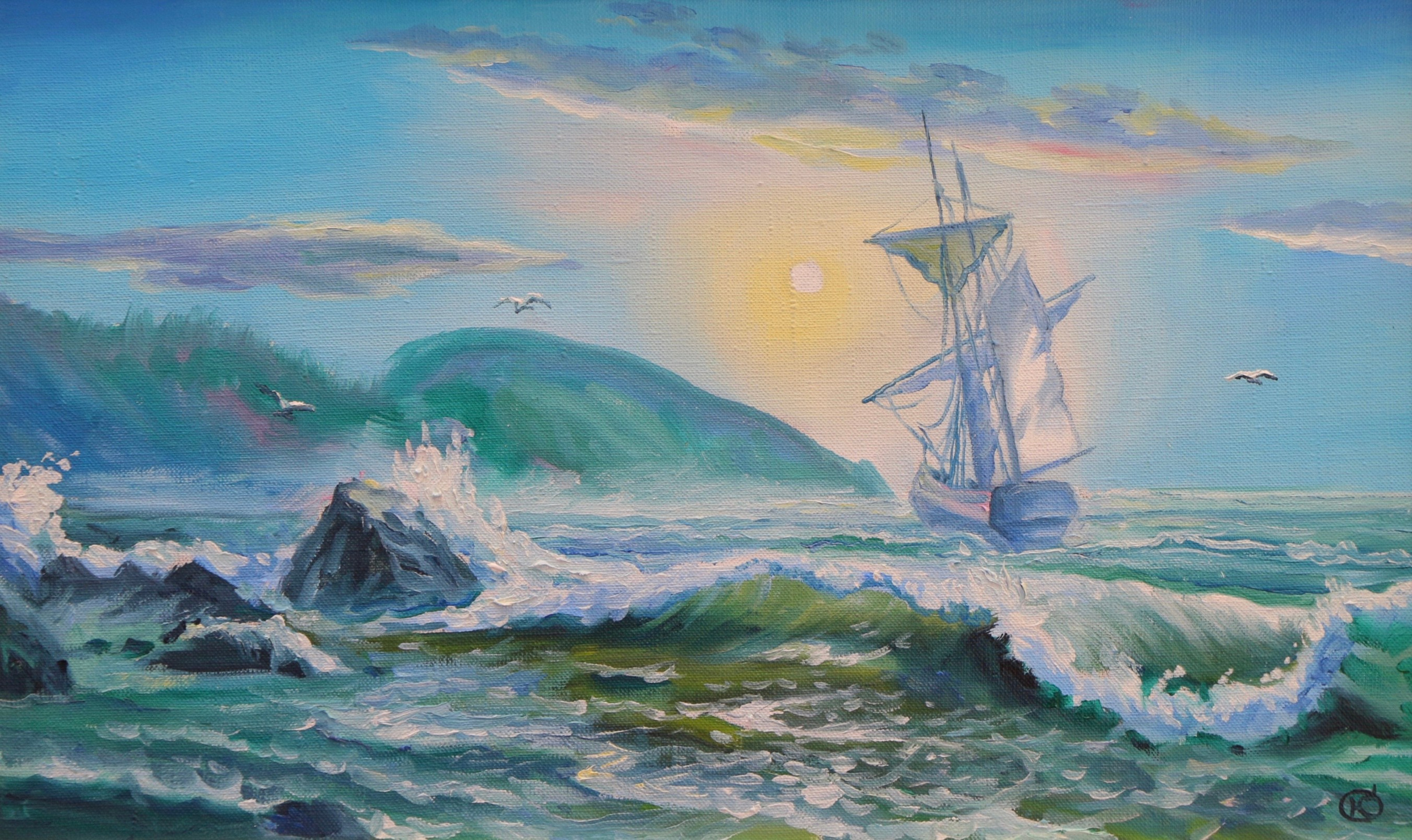 Морские пейзажи. Продажа картин маслом на холсте в г. Ялта