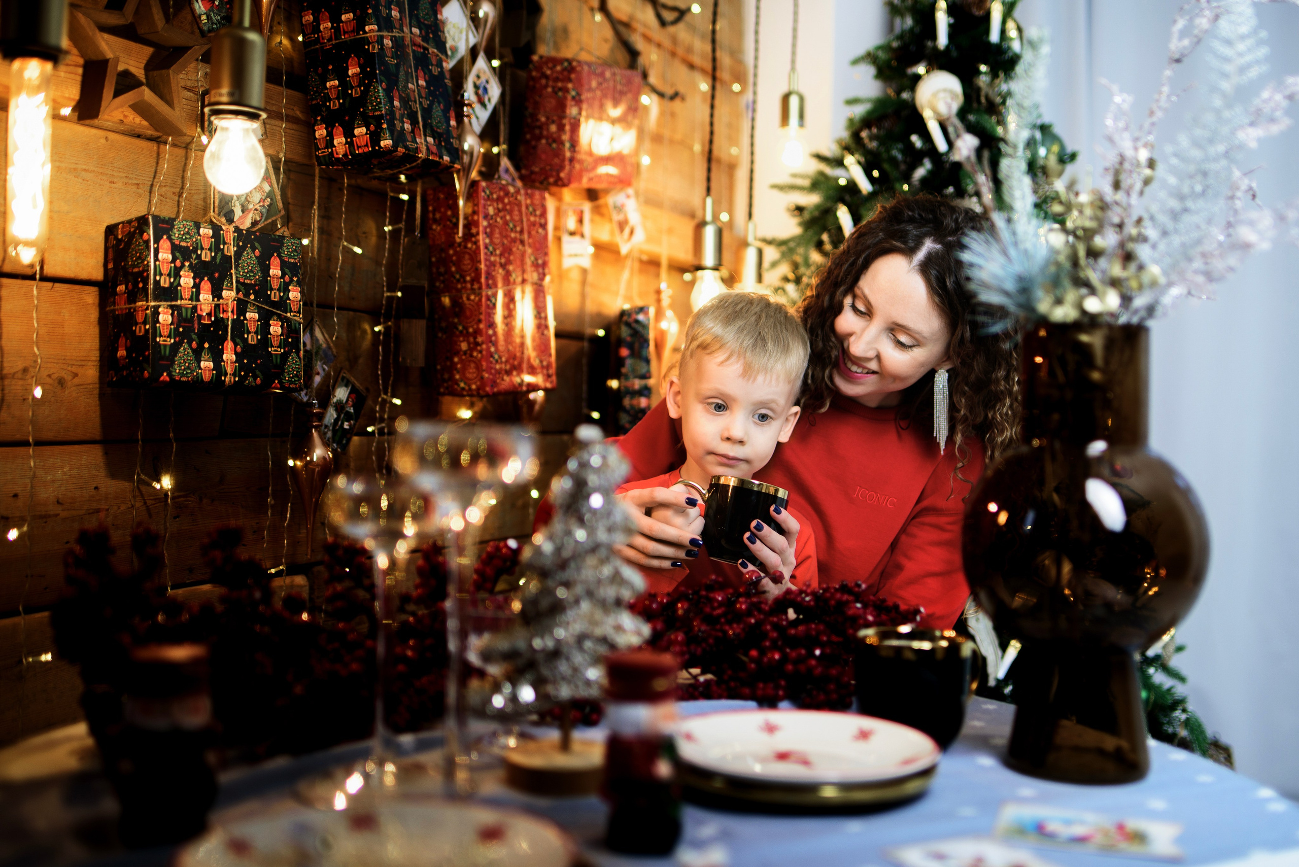 Новогодняя фотосессия Тани и Сережа (младшего). Фотограф