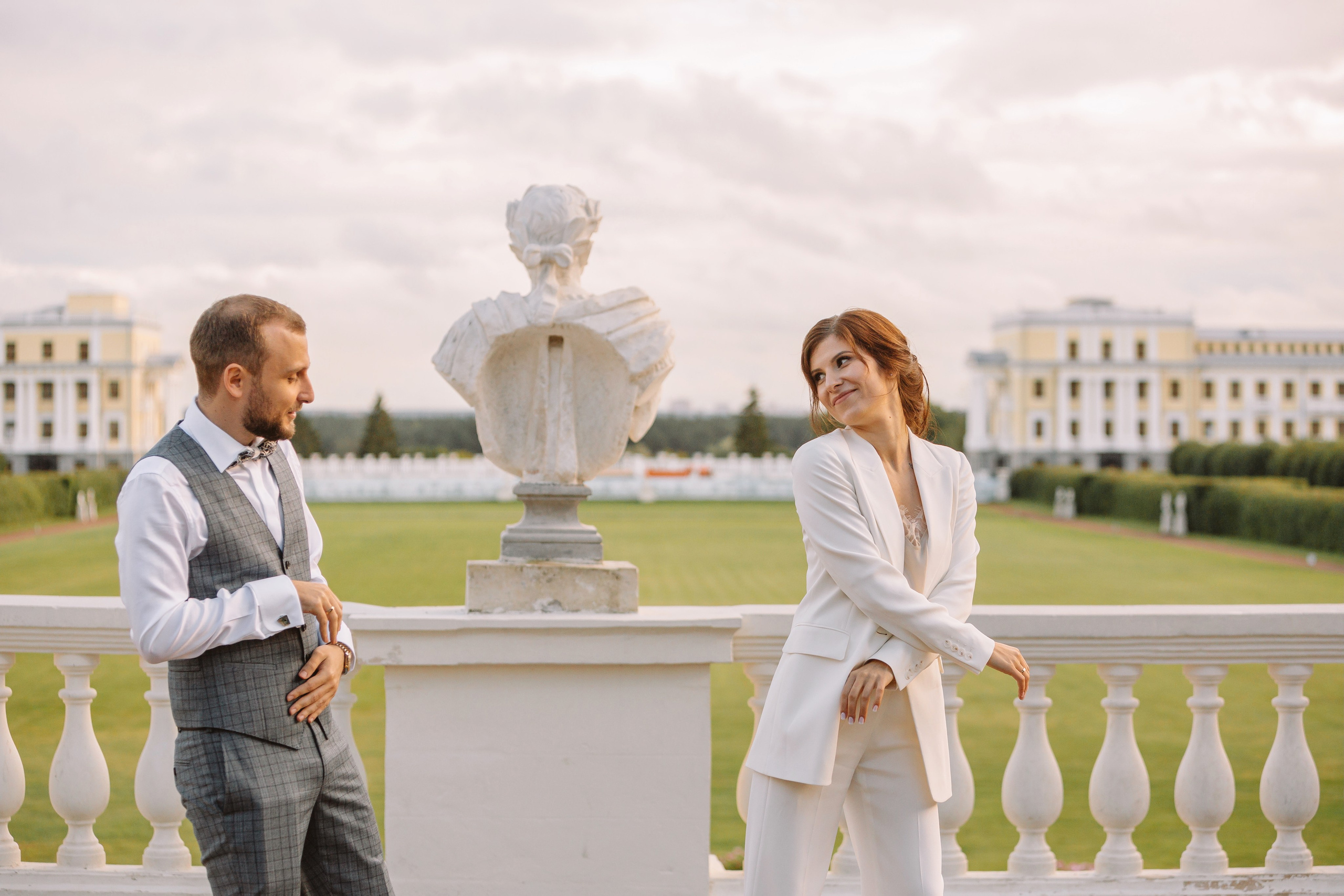Свадебная фотосессия Давида и Марины в усадьбе Архангельское. Фотограф и видеограф Анна Домашенко