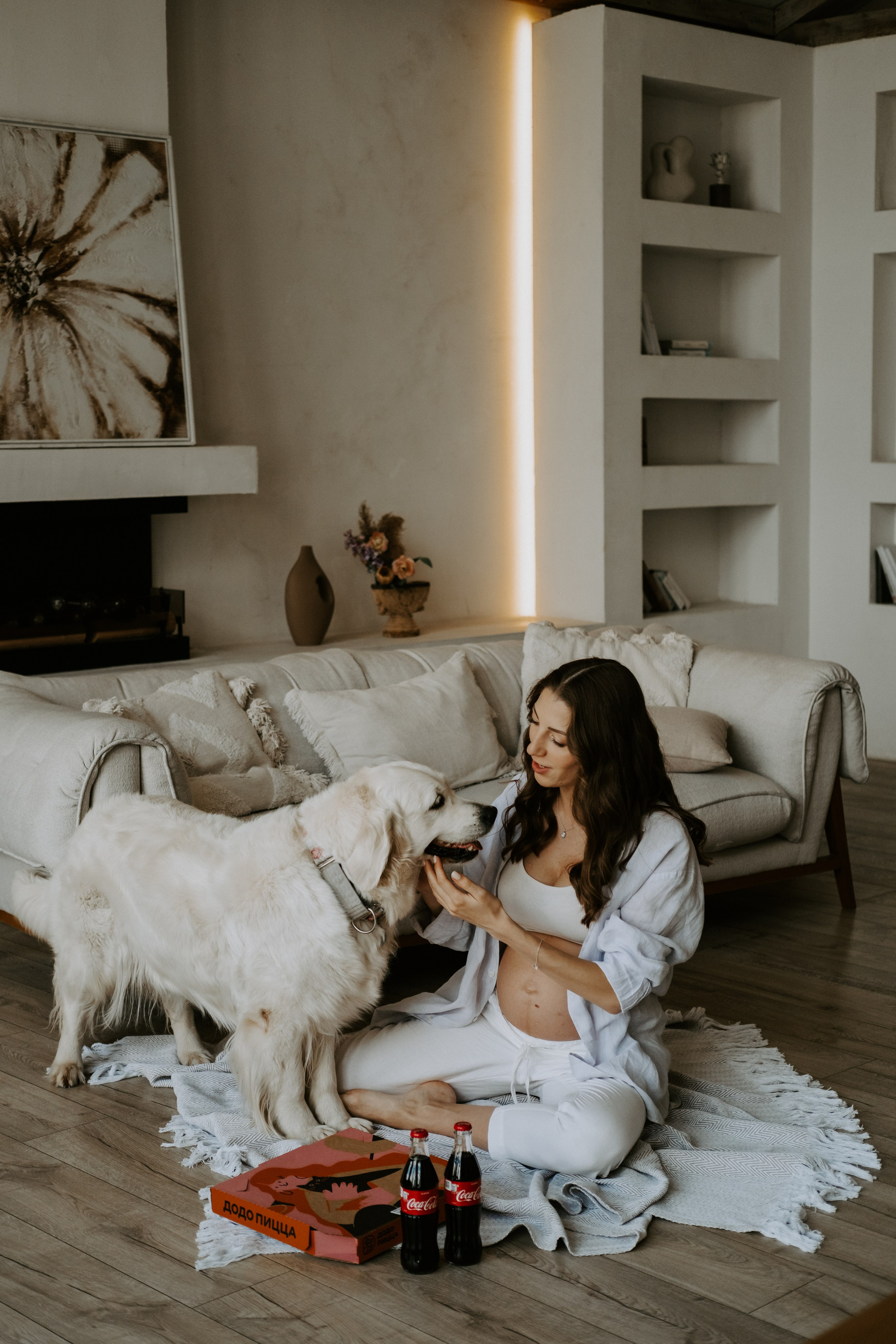 Фотосессия беременности с собакой. Семейный фотограф в Москве Кристина Маркос