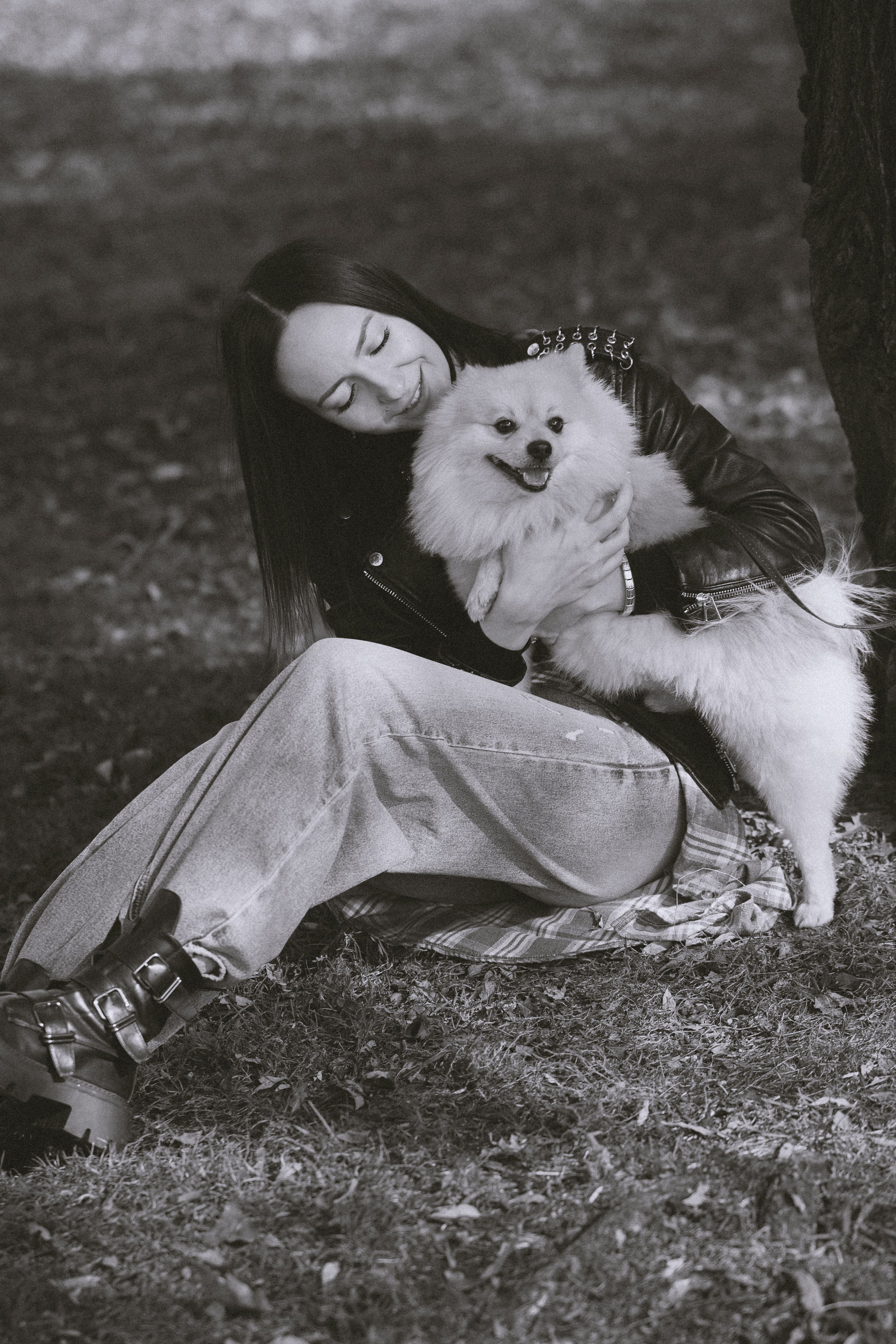Дарья и ее шпиц Роня. Фотограф в Хабаровске — Виолетта Агафонова