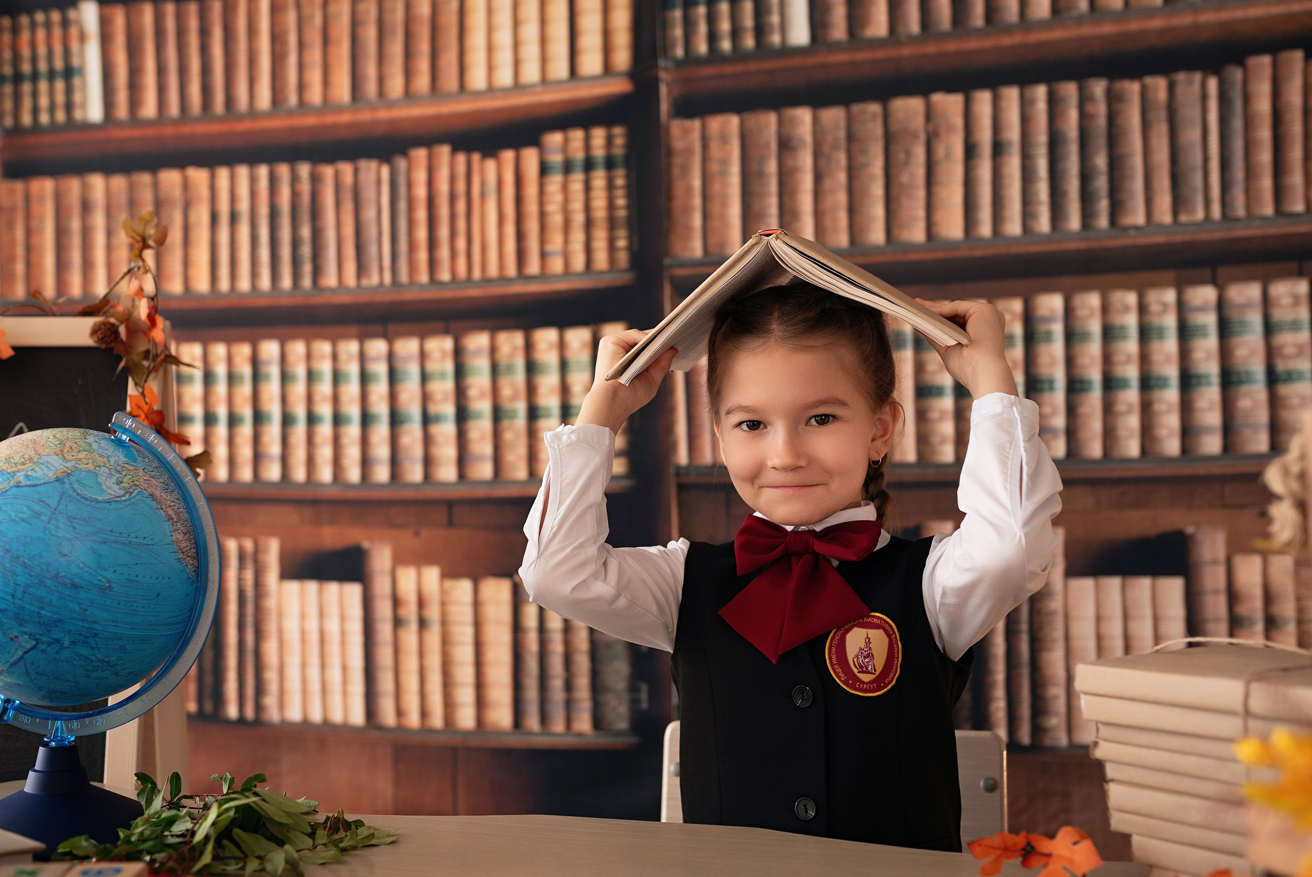 Школьная фотосессия для выпускных альбомов.