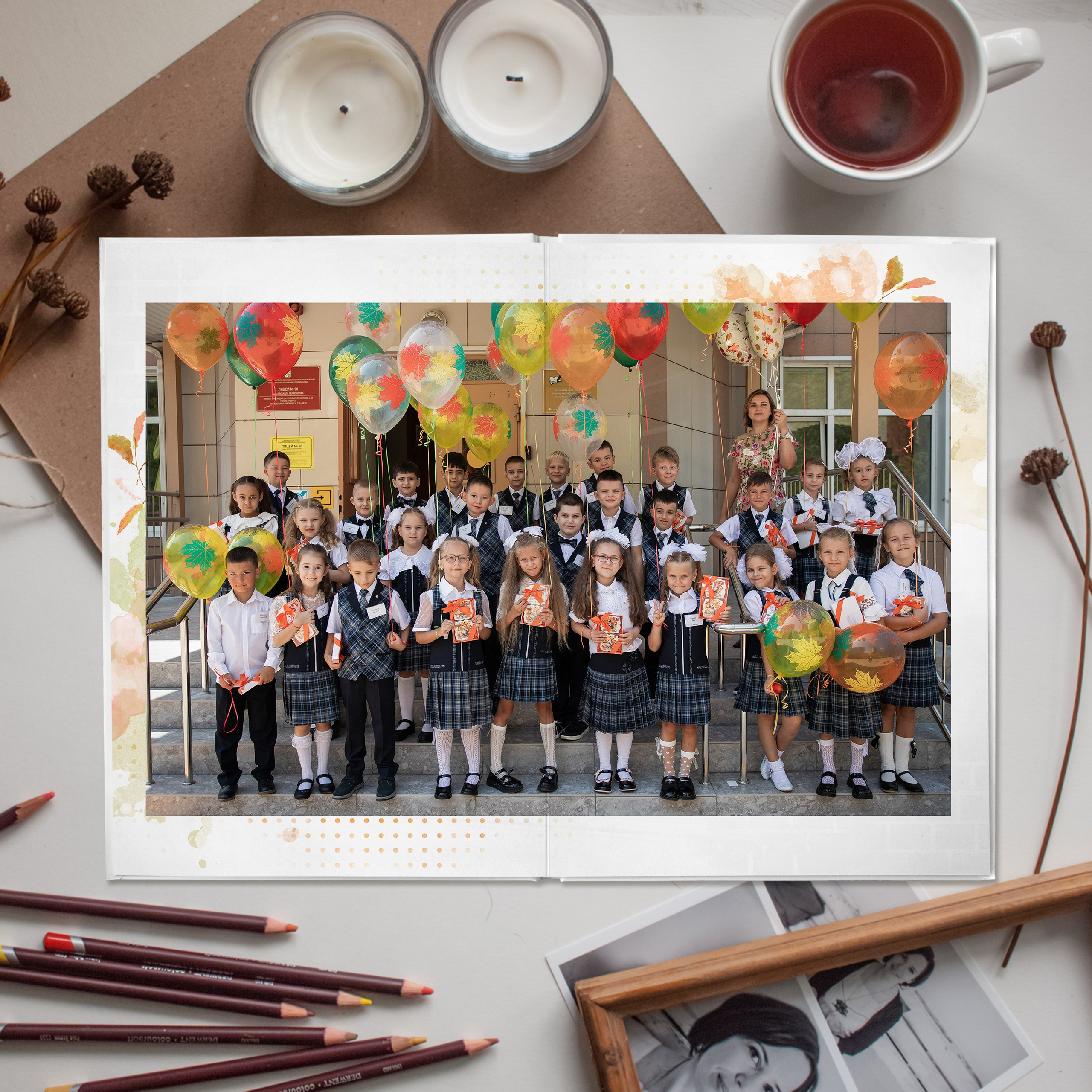 1 класс (3 разворота). ФОТОГРАФ ВЫПУСКНЫХ АЛЬБОМОВ в Краснодаре Ворчик Татьяна