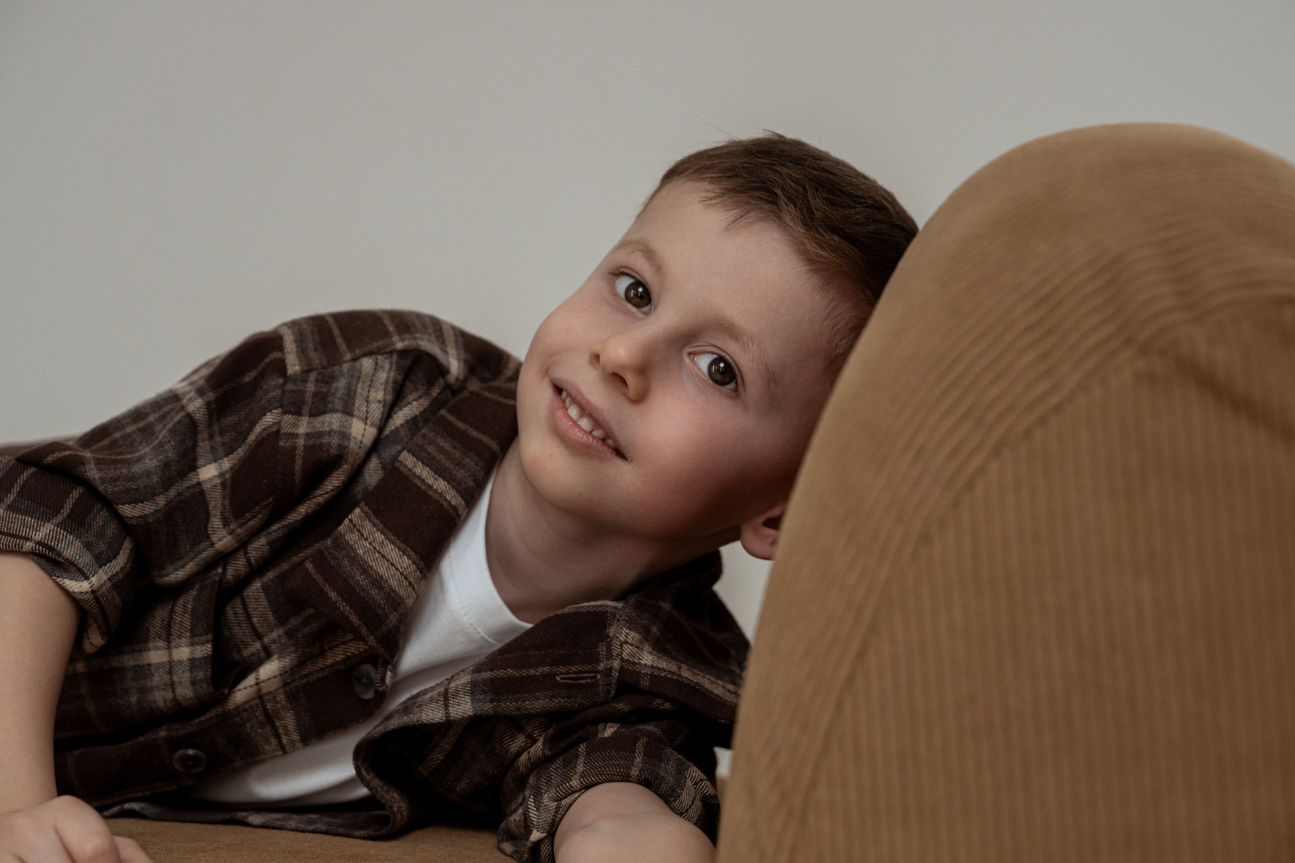 Mother and son photo shoting