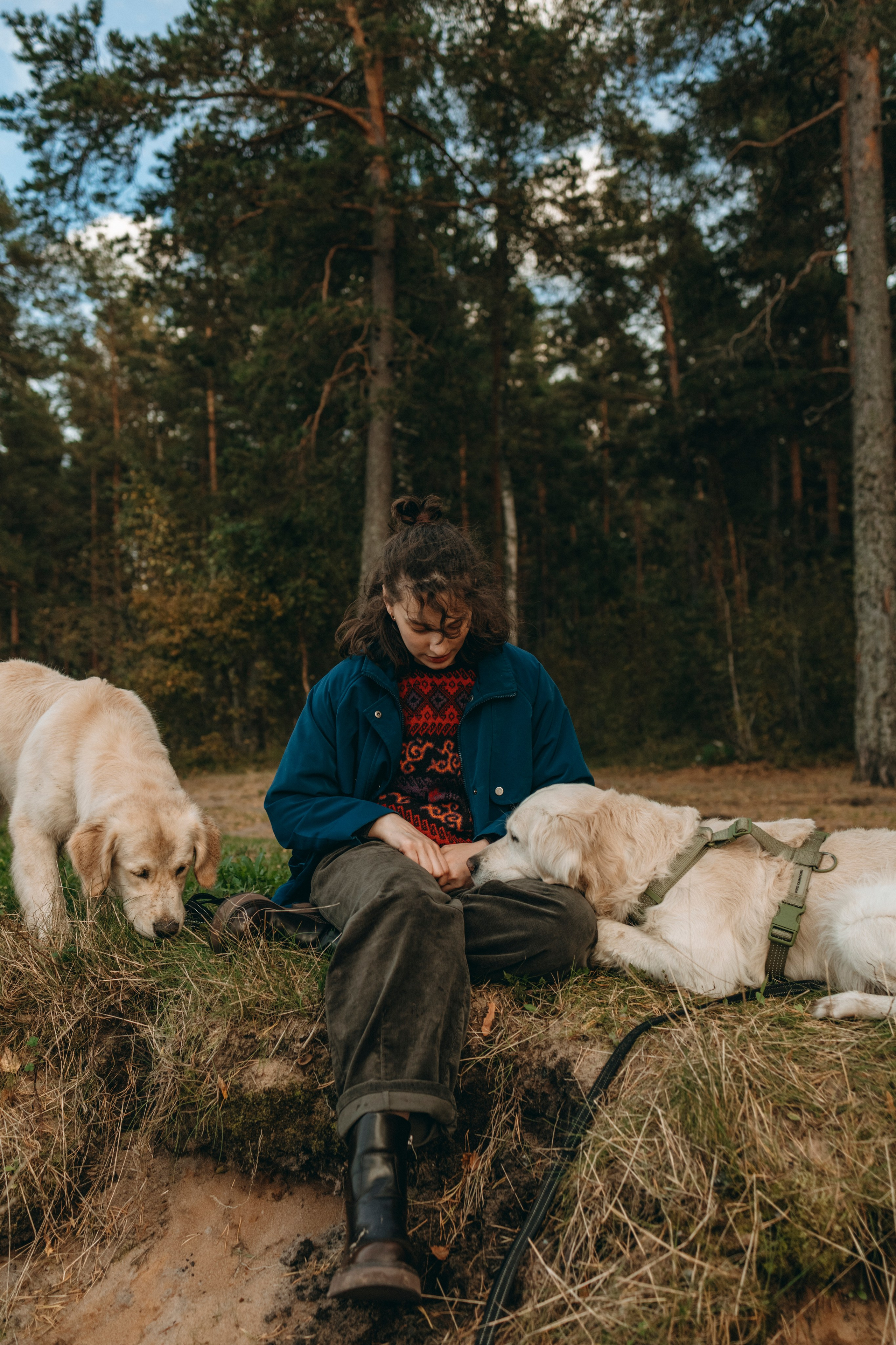 Прогулка Насти с Арчи и Арагоном. Фотограф-анималист в Санкт-Петеребурге Титова Алиса