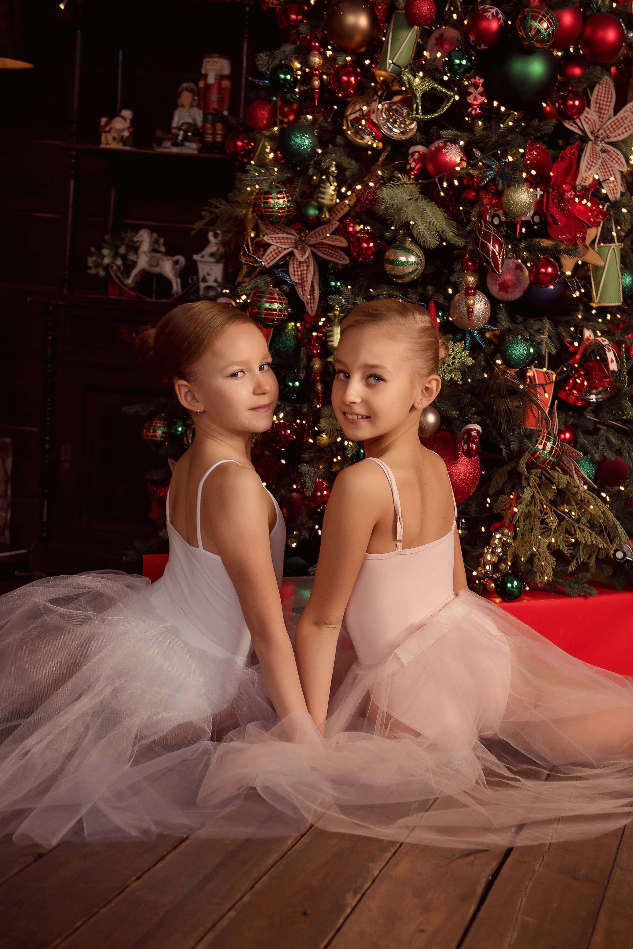 Варя и Милана Новый год. Детский фотограф в Долгопрудном и Москве