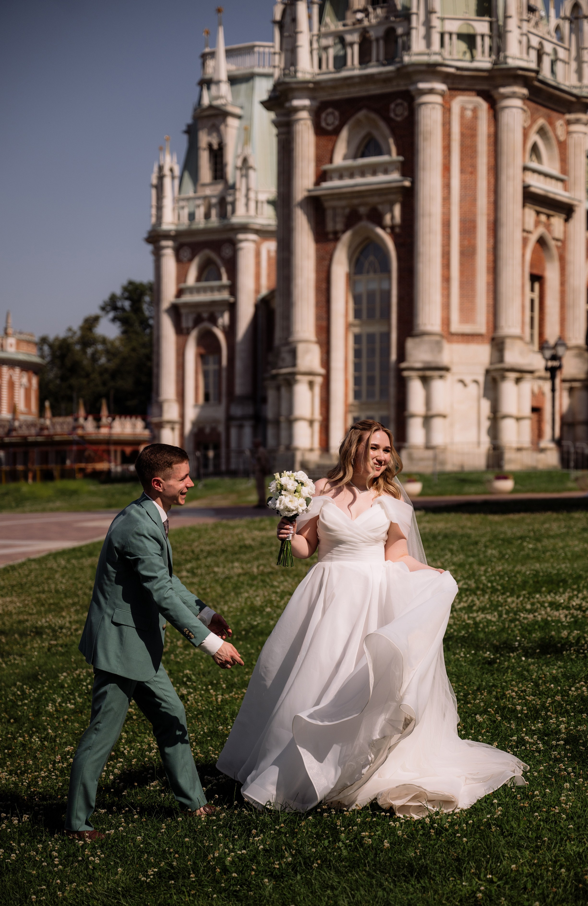 Свадебная прогулка в Царицино. Фотограф в Москве Алёна Степутенко
