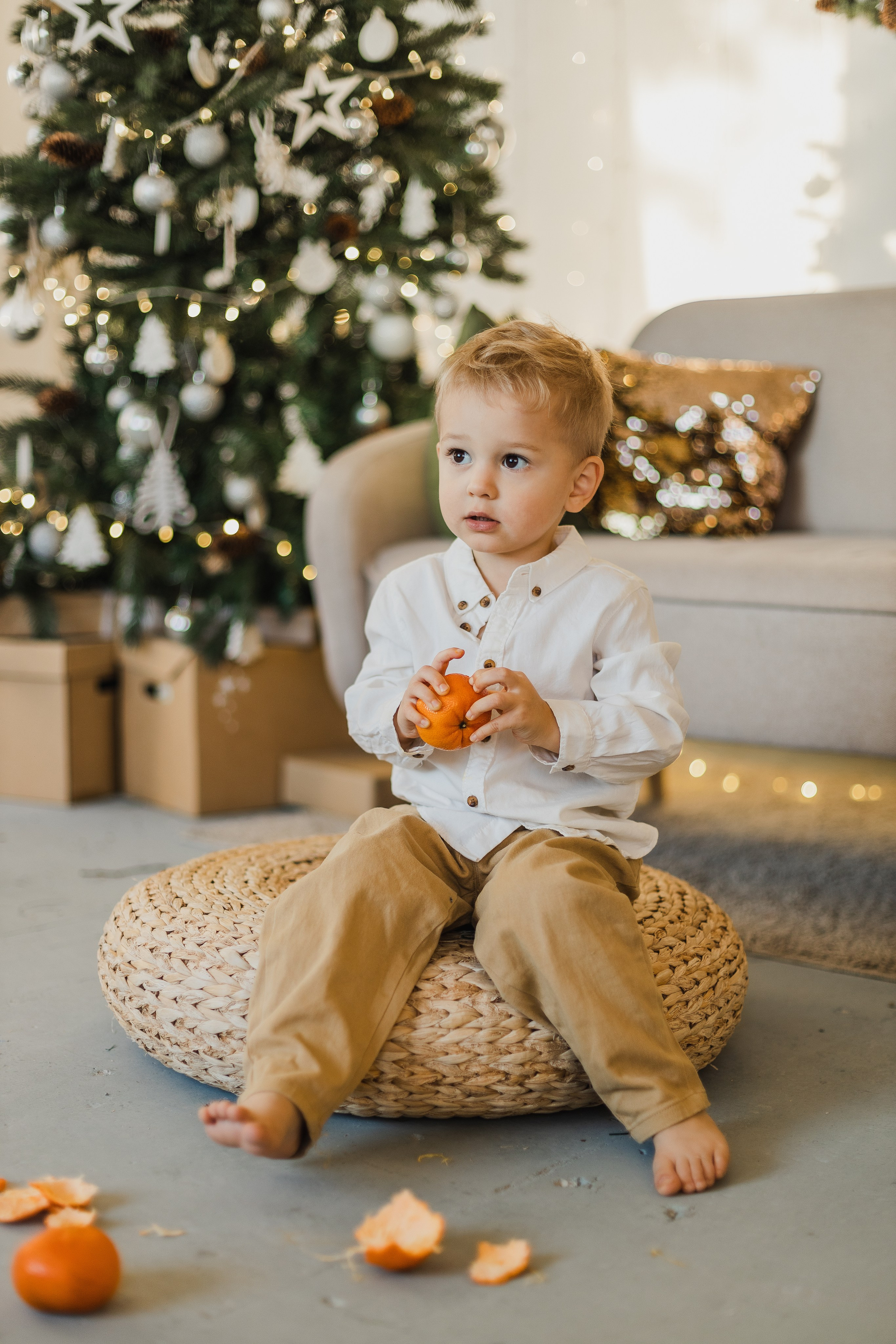 Новогодние семейные съёмки в фотостудии. Свадебный и семейный фотограф Дарья Осипова (Никитина). Саратов