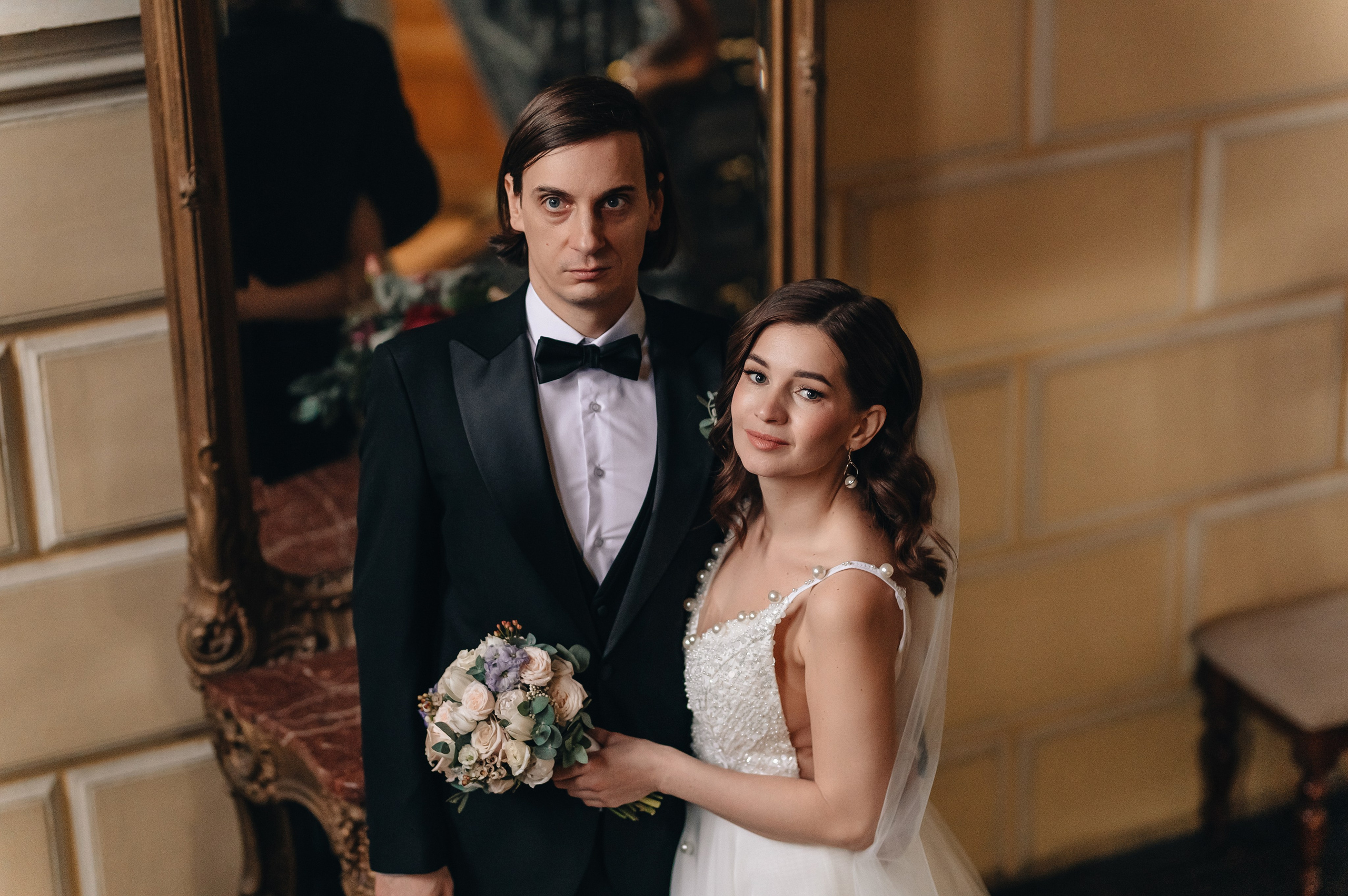 Свадебная фотосессия в библиотеке им. Пушкина. Портретный фотограф Москва Светлана Кашура