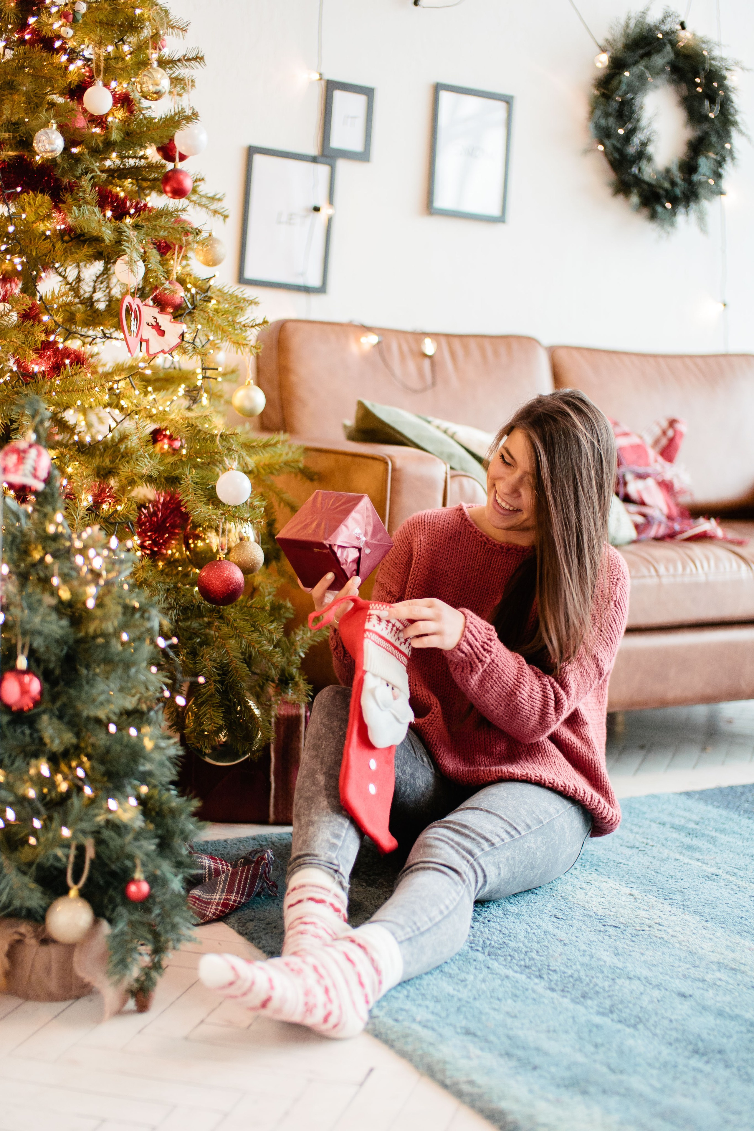 Семейная Новогодняя фотосессия в студии, фотограф в Москве