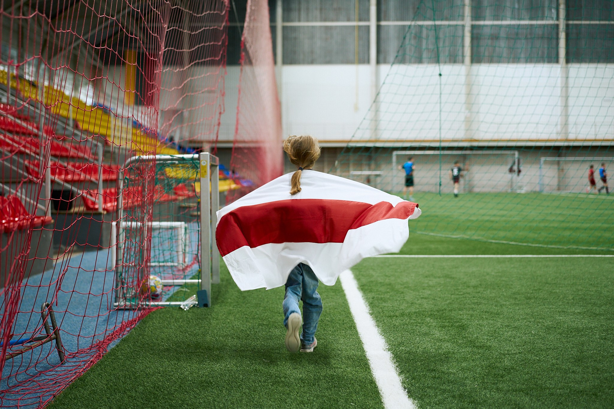 Friendly football match: Seimas of the Republic of Lithuania vs. Sviatlana Tsikhanouskaya’s Office. Photographer in Vilnius