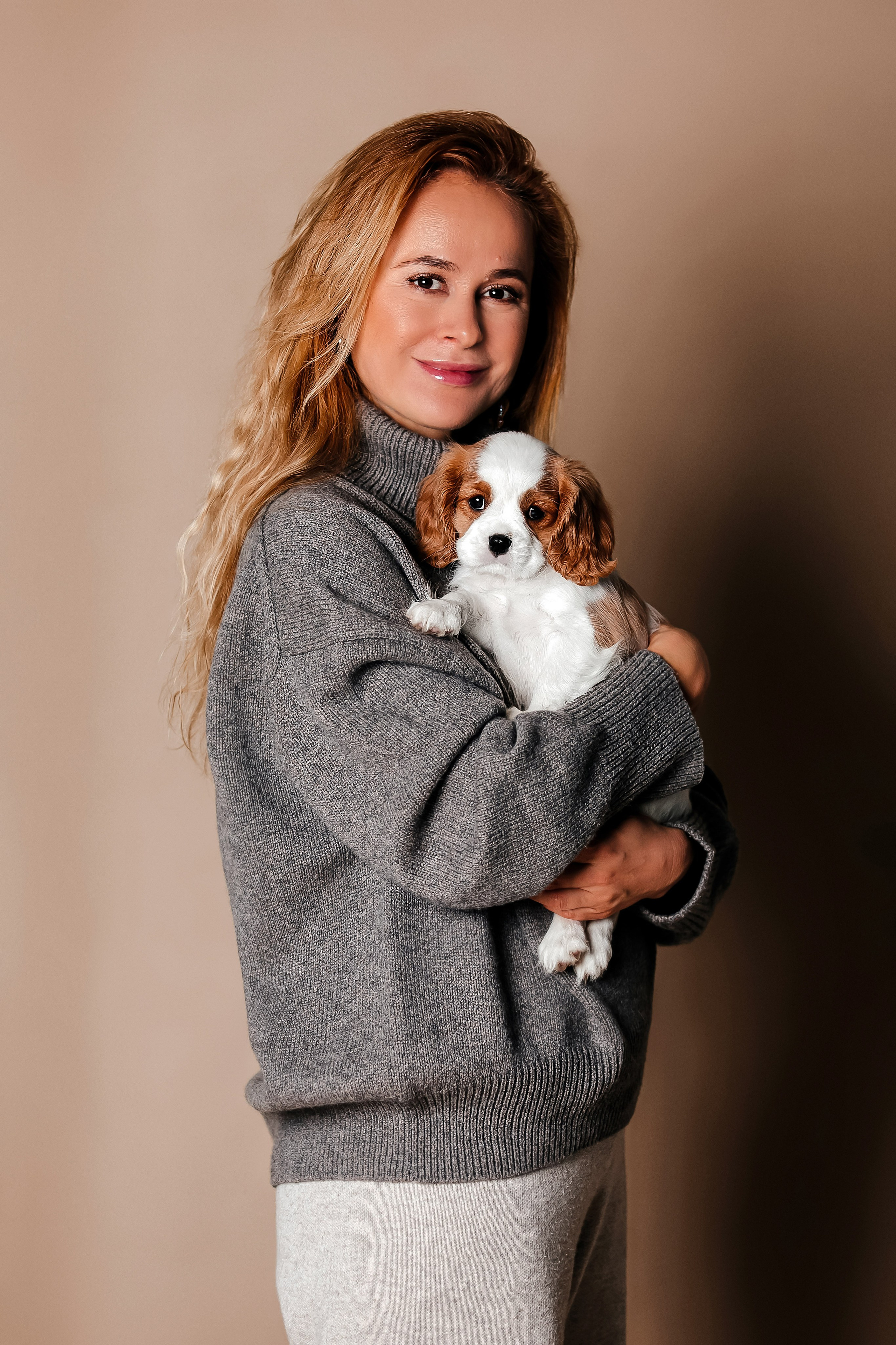 Щенки кавалера в фотостудии. Фотограф-анималист в Краснодаре Маша Мельникова