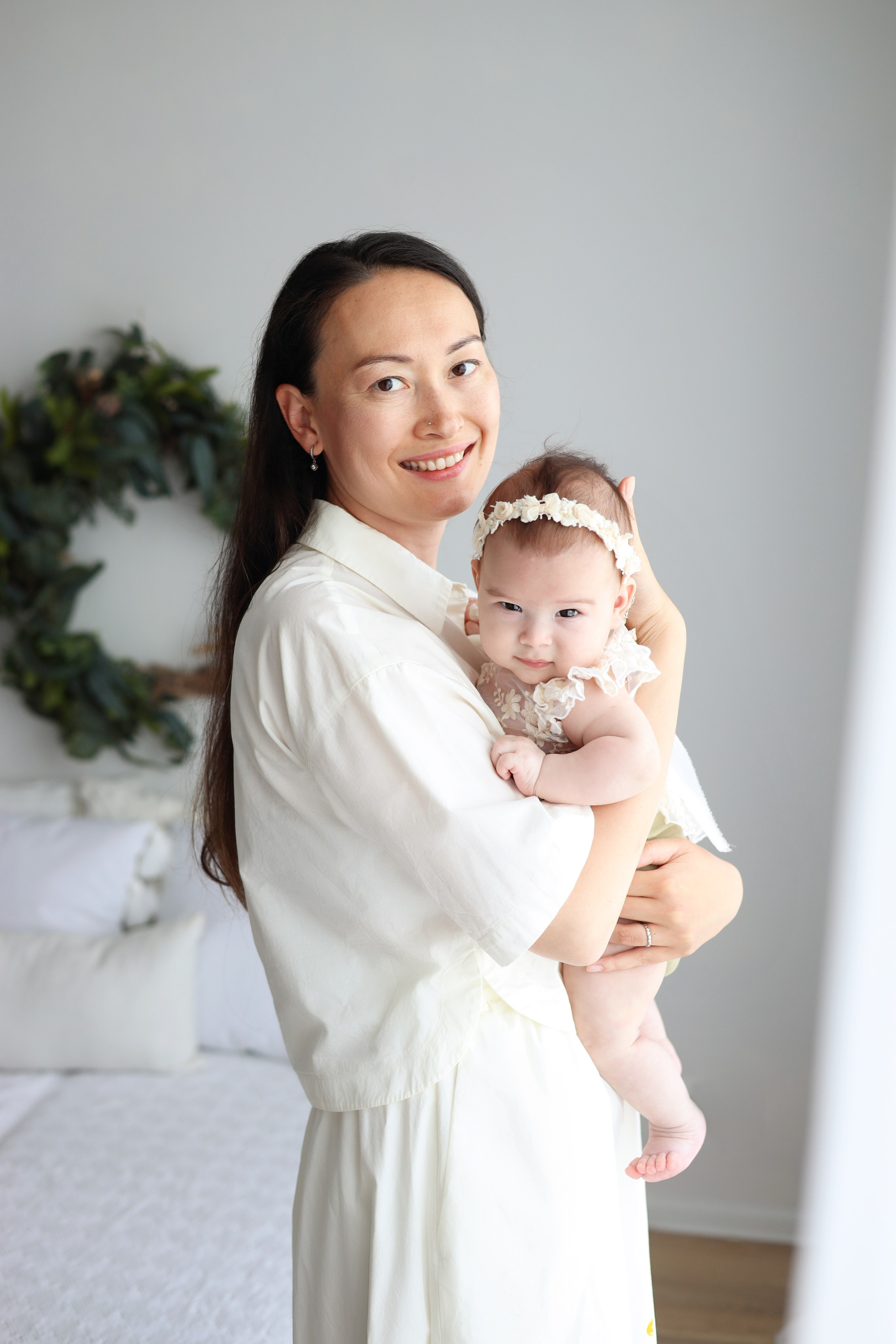 Фотосессия Василисы в студии в Бутово. Фотограф новорожденных Москва. Ньюборн фотограф Москва