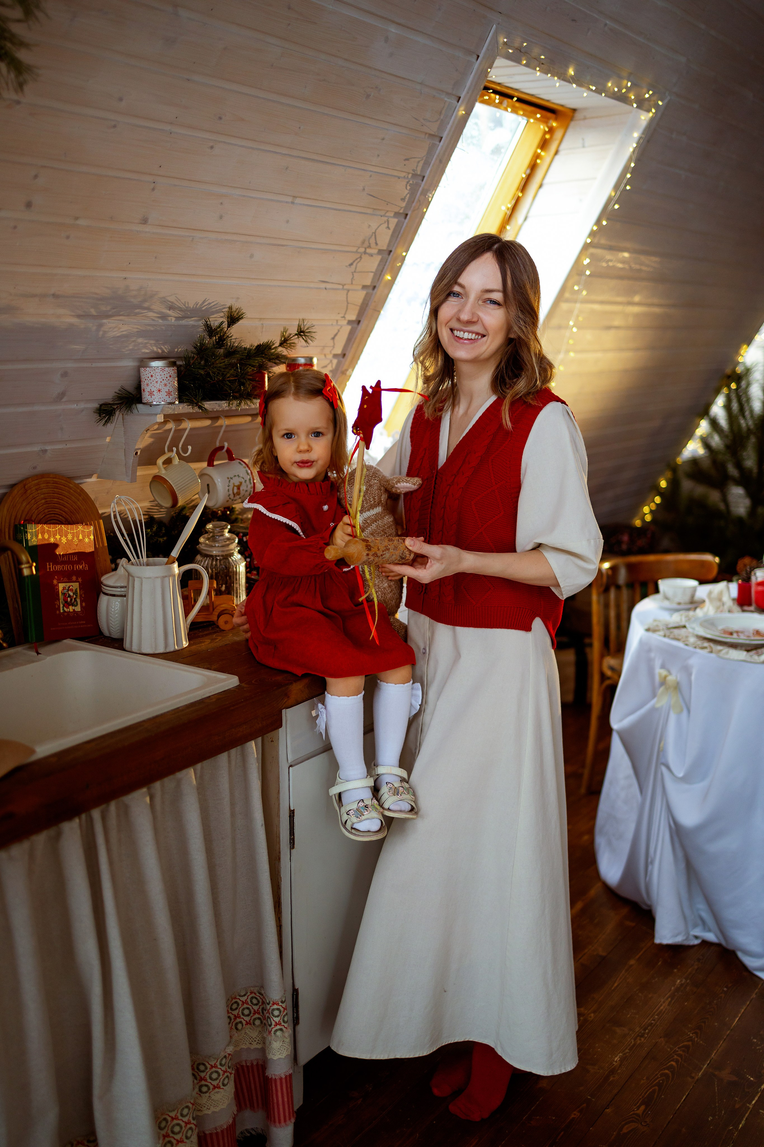 Новогодняя история. Мама и дочка. Фотограф Ульянкина Мария