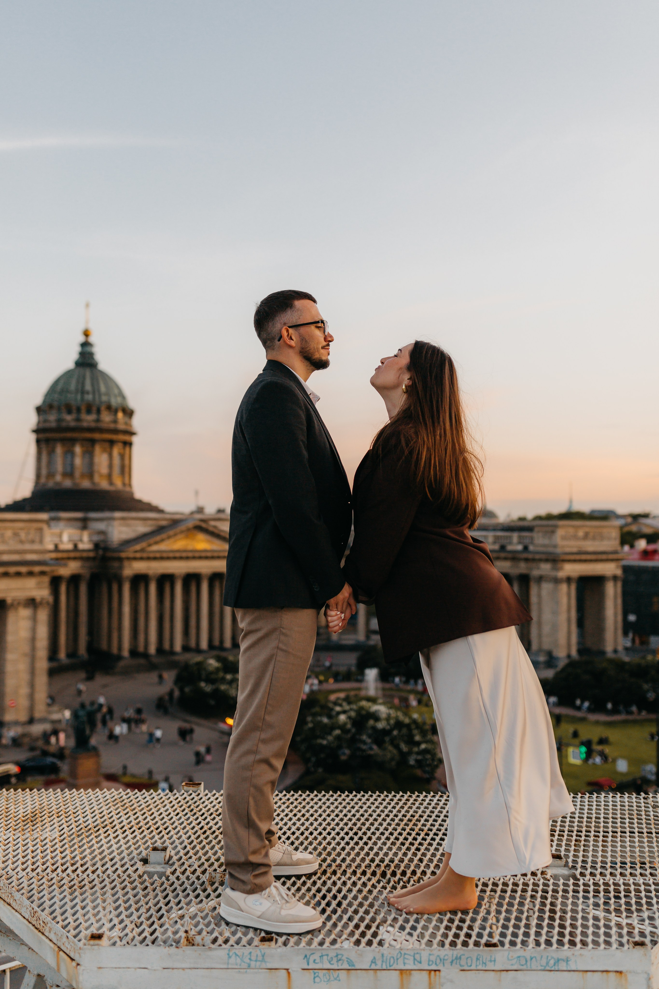 LoveStory на крышах Питера. Фотограф Санкт-Петербург Князева Елизавета