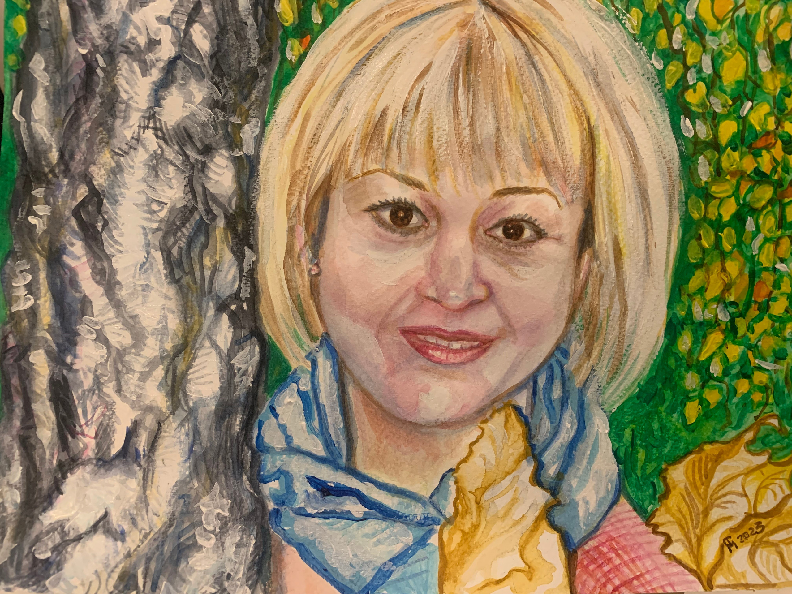 Portrait 30/40 cm watercolor on paper 2024